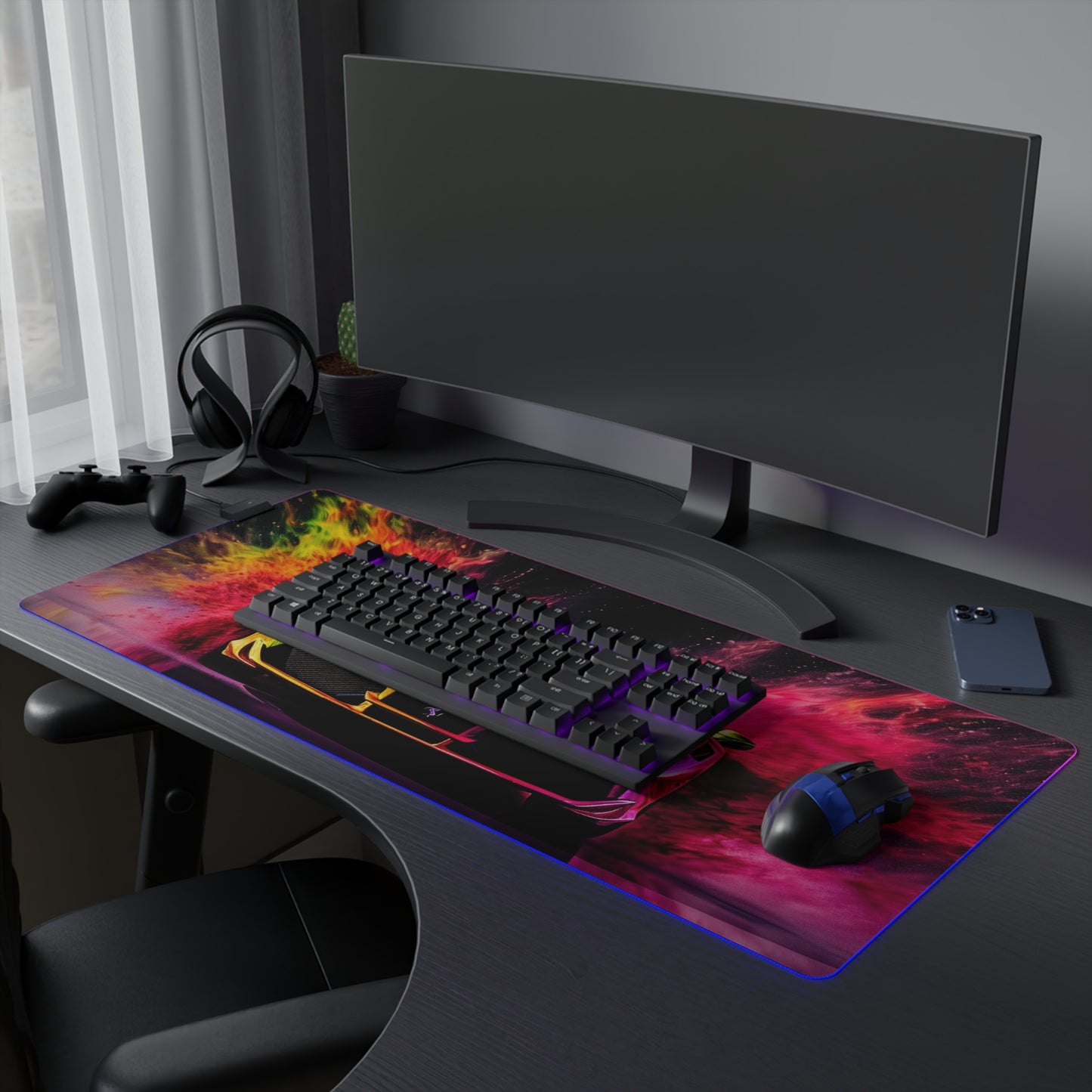 LED Gaming Mouse Pad Farrari Water 2