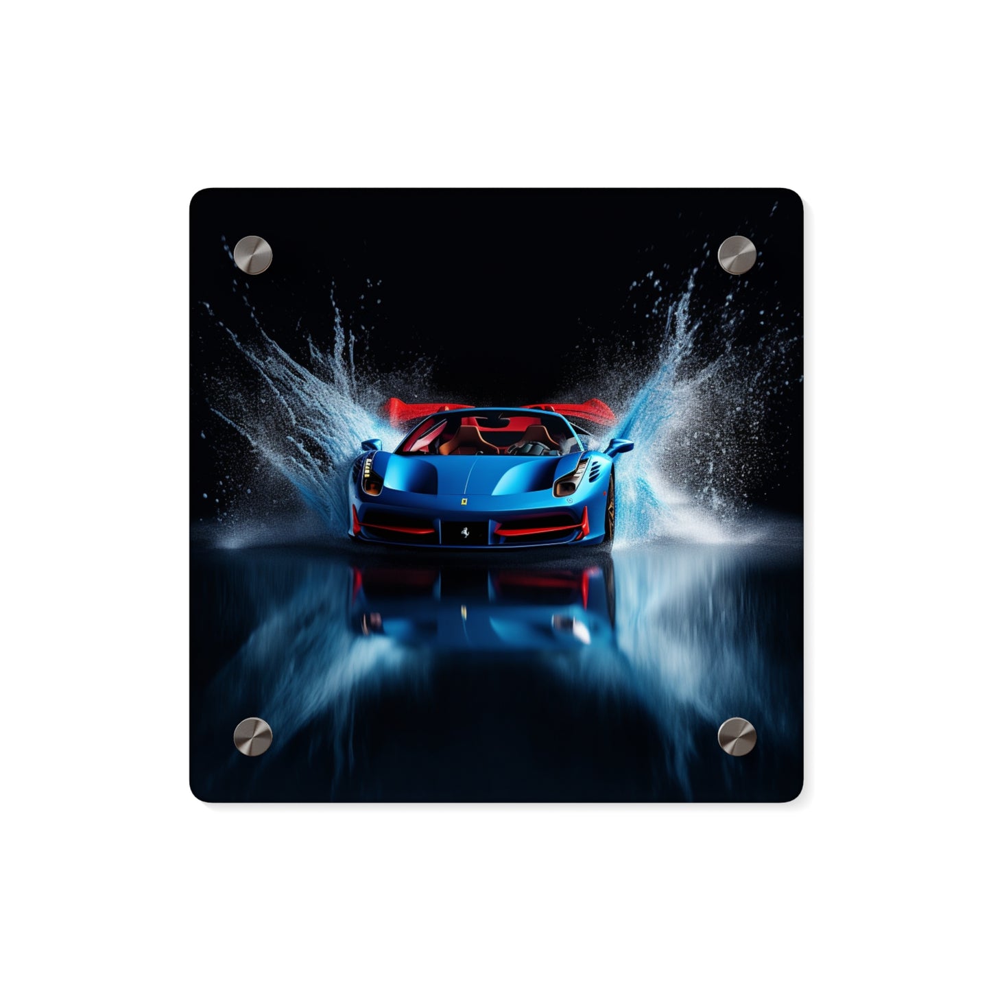 Acrylic Wall Art Panels Ferrari Water Splash 1