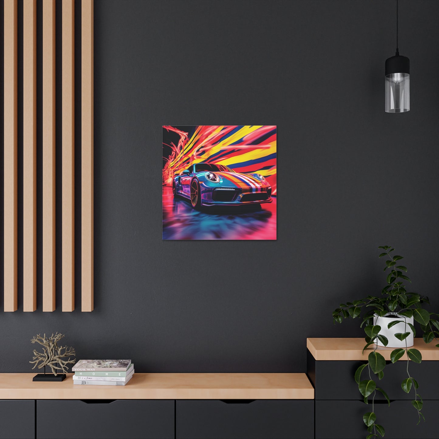 Canvas Gallery Wraps Macro American Flag Porsche 2