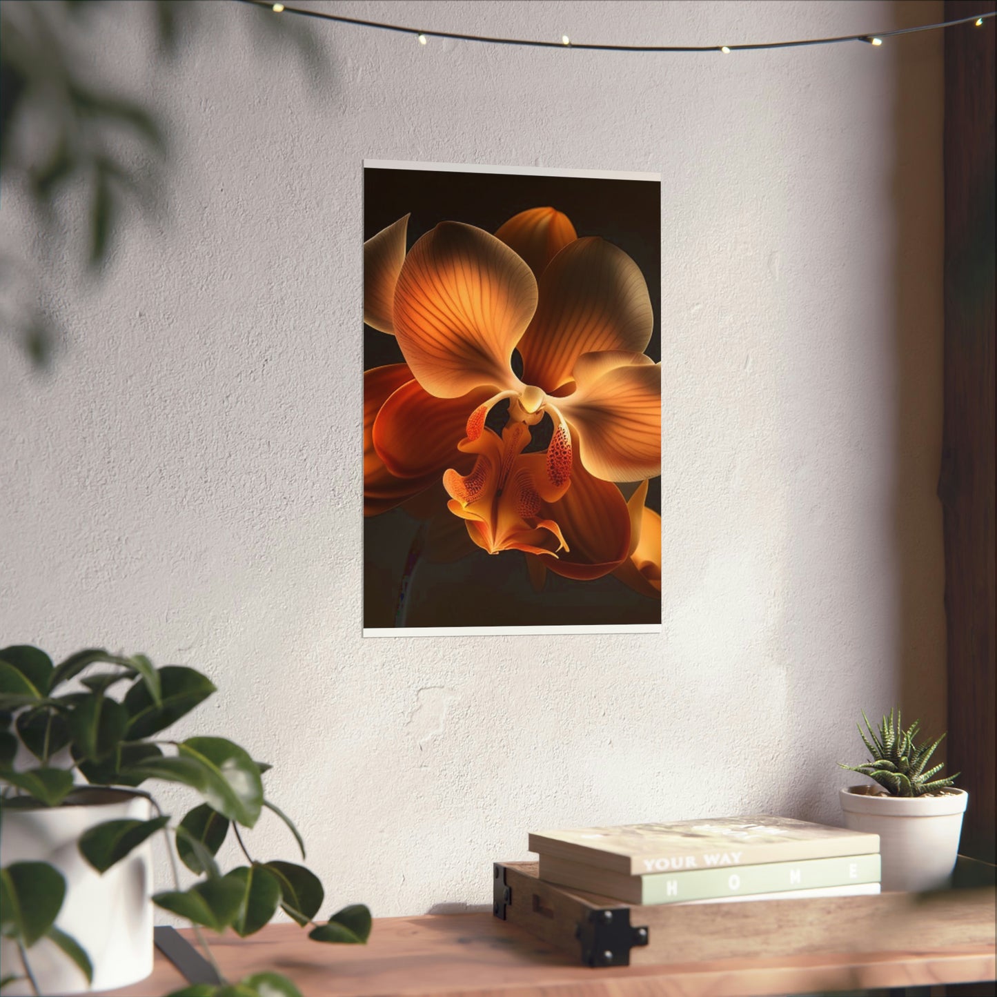 Premium Matte Vertical Posters Orange Orchid 2