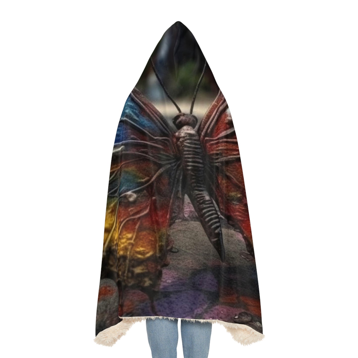 Snuggle Hooded Blanket Liquid Street Butterfly 3