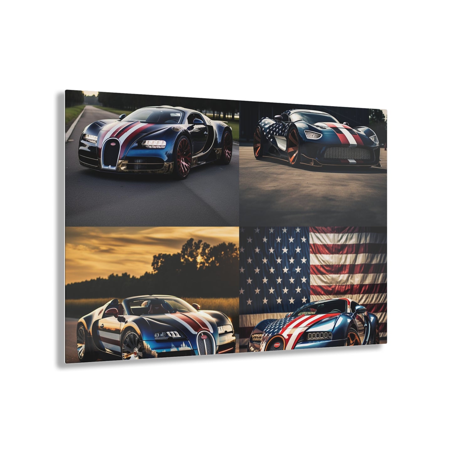 Acrylic Prints Bugatti Flag American 5