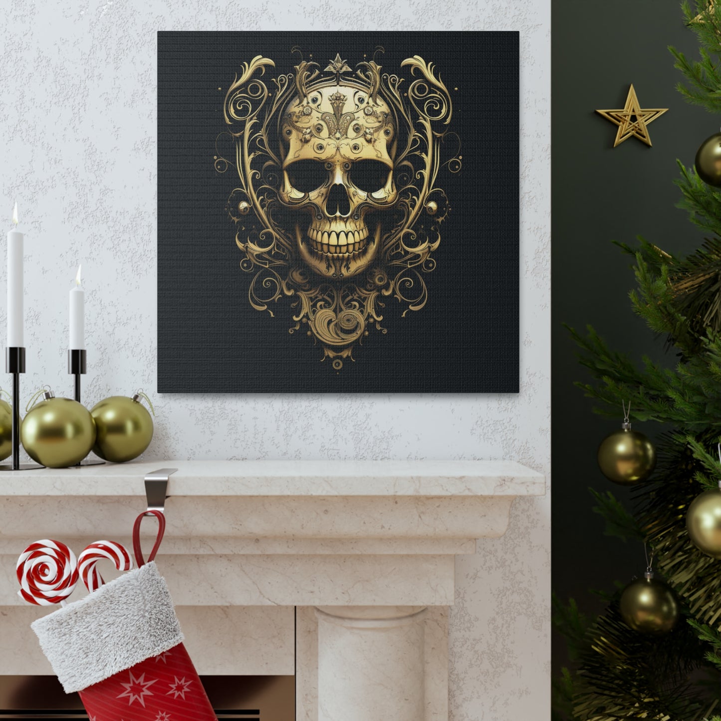 Canvas Gallery Wraps Skull Treble Clef 3