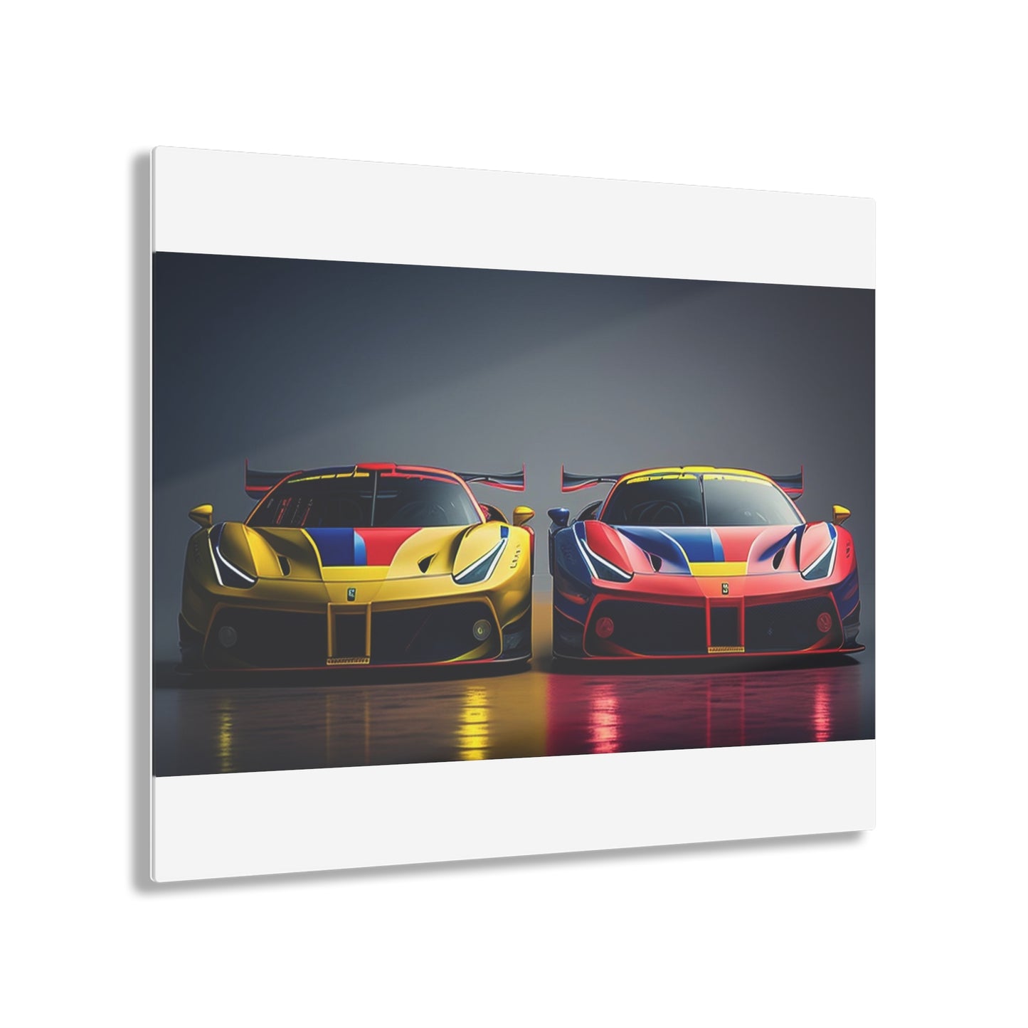 Acrylic Prints Ferrari Red Blue 1