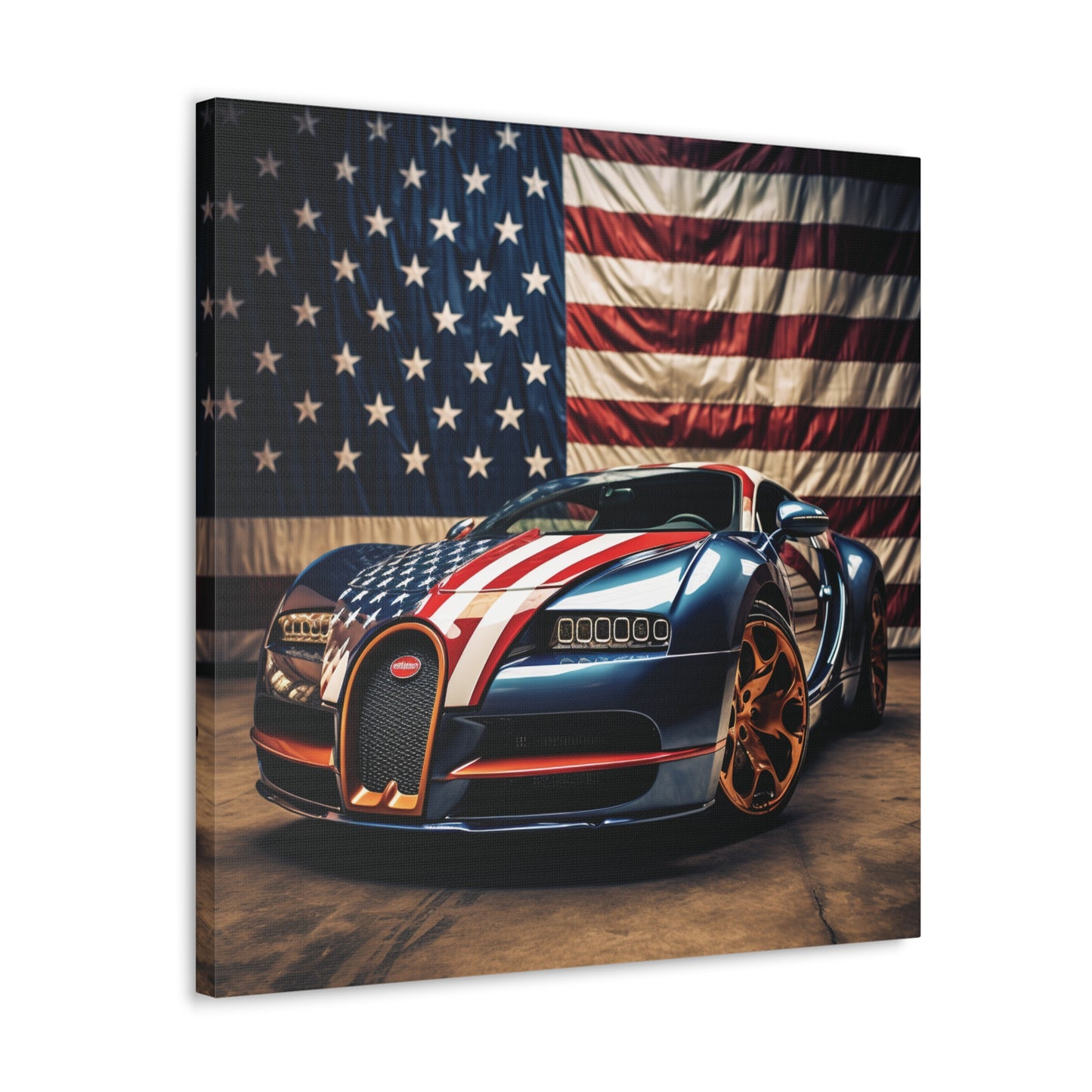 Canvas Gallery Wraps Bugatti Flag American 4