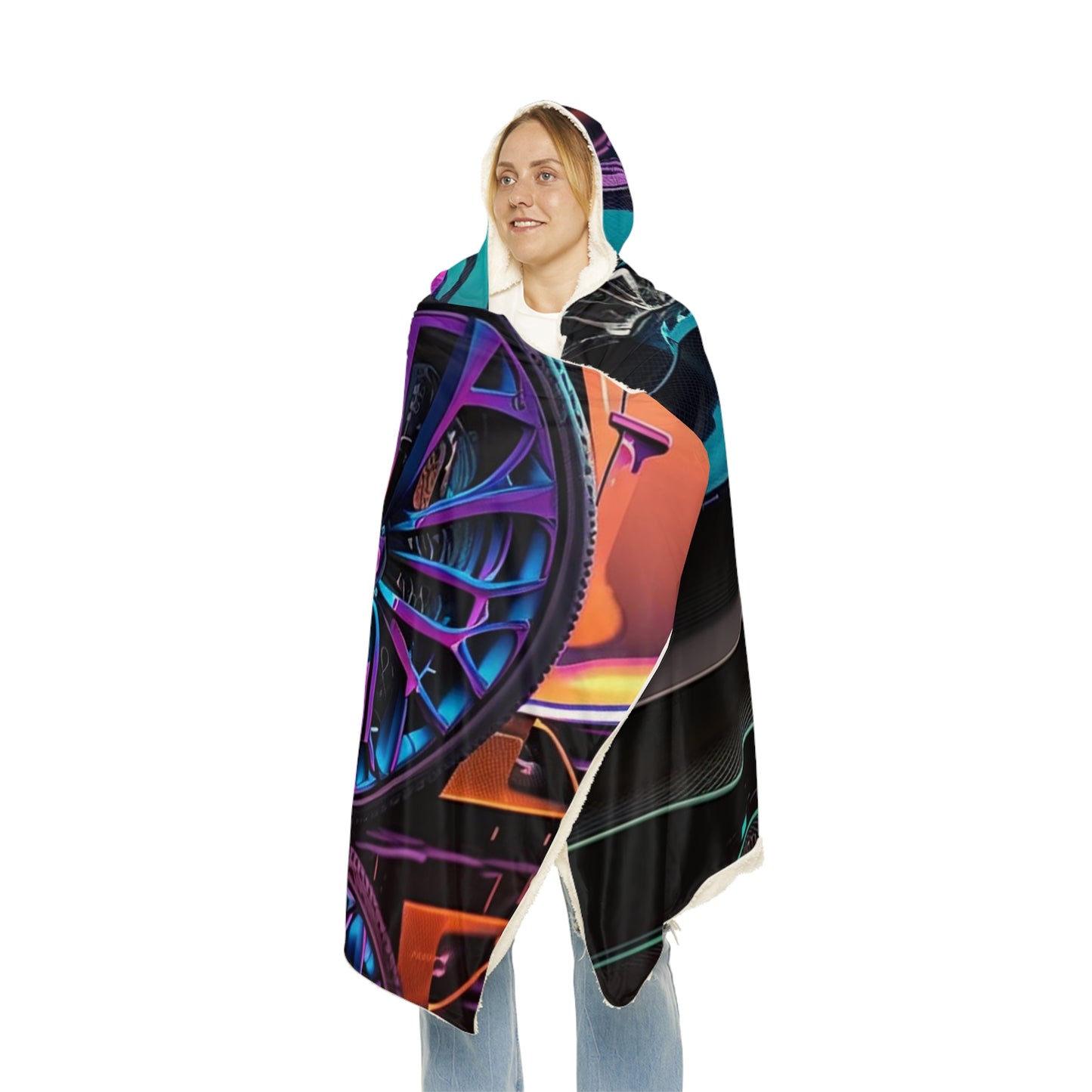 Snuggle Hooded Blanket Bugatti Neon Chiron 1