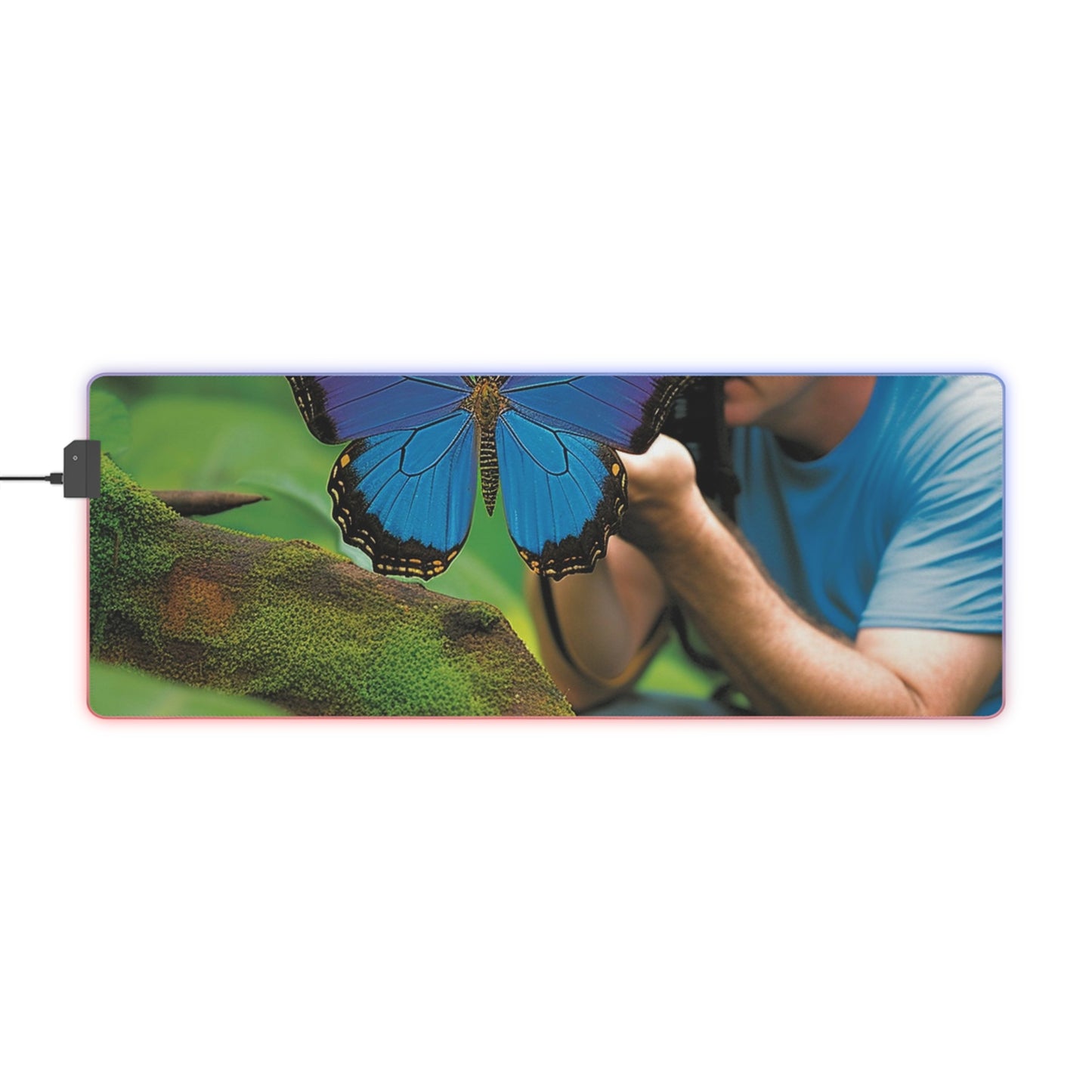 LED Gaming Mouse Pad Jungle Butterfly 4