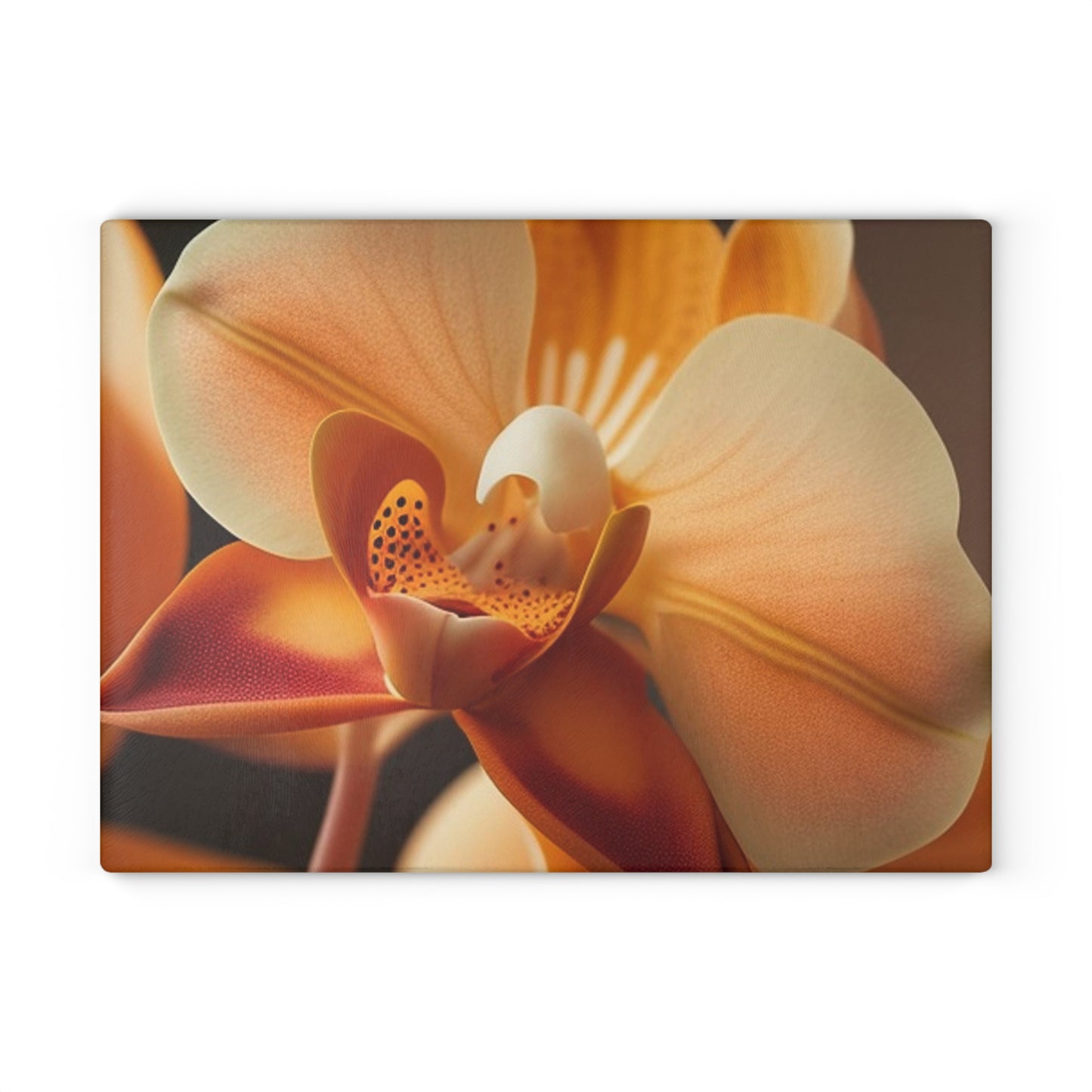 Glass Cutting Board Orange Orchid 3