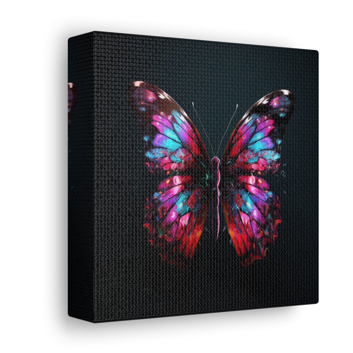 Canvas Gallery Wraps Hyper Colorful Butterfly Macro 3