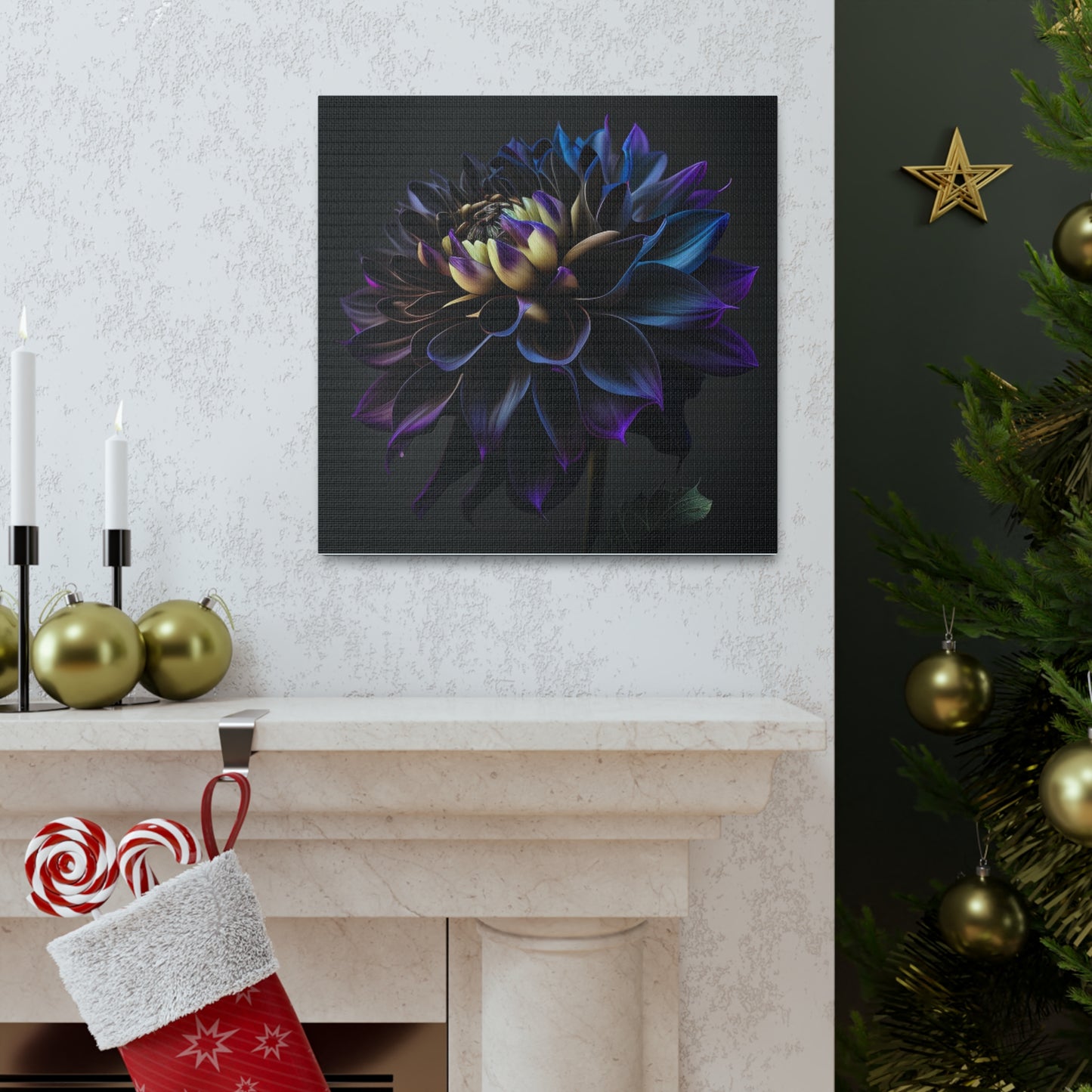 Canvas Gallery Wraps Dahlia Purple 1