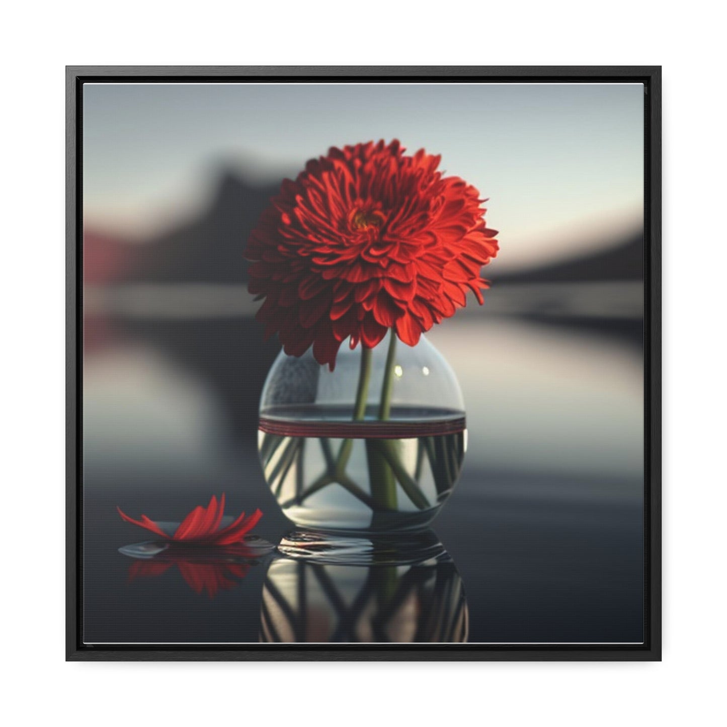 Gallery Canvas Wraps, Square Frame Chrysanthemum 2