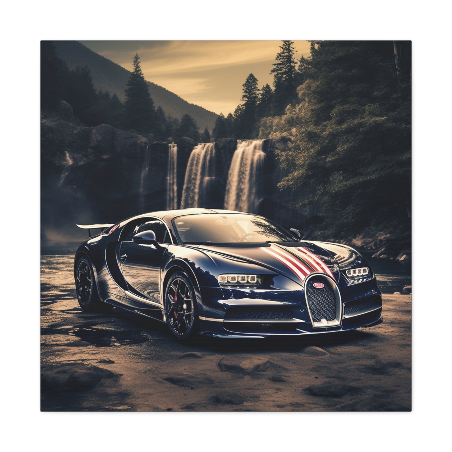 Canvas Gallery Wraps Bugatti Waterfall 2