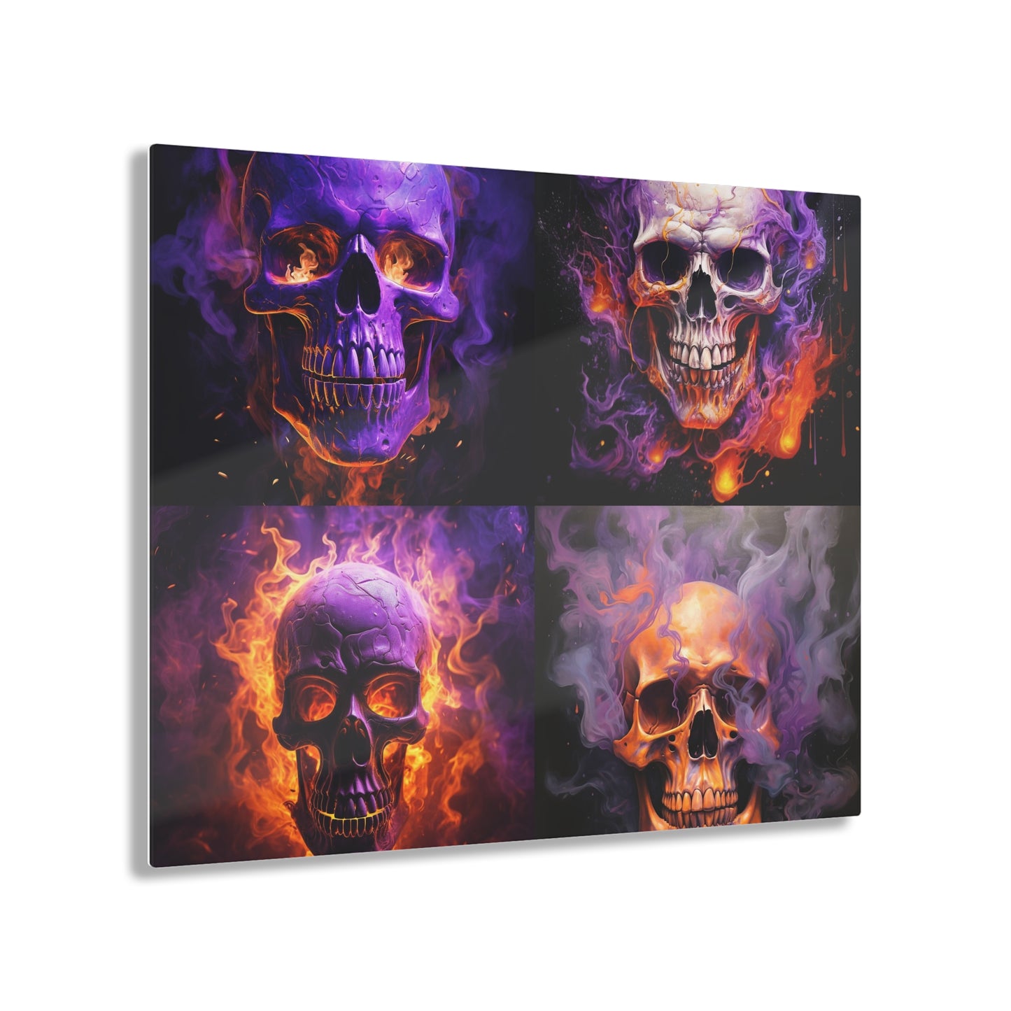 Acrylic Prints Skull Flames 5