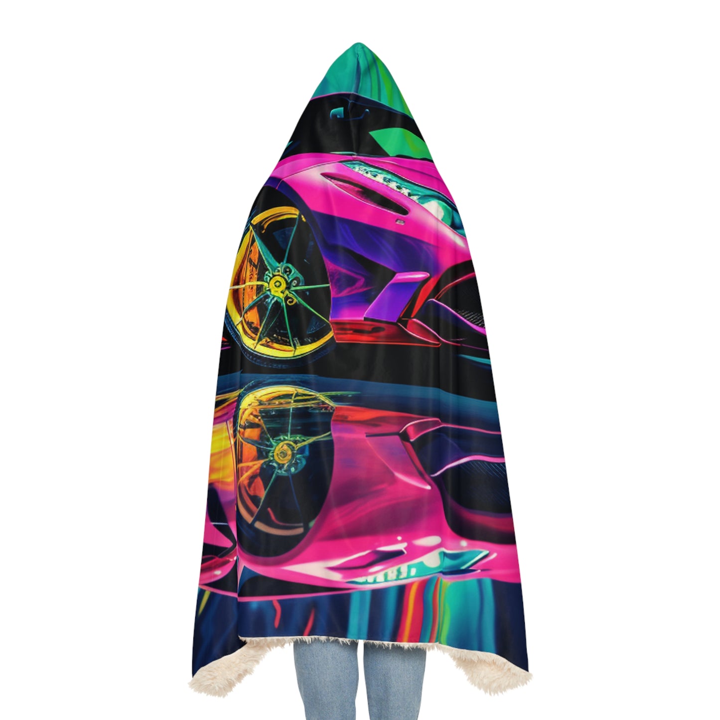 Snuggle Hooded Blanket Pink Ferrari Macro 4