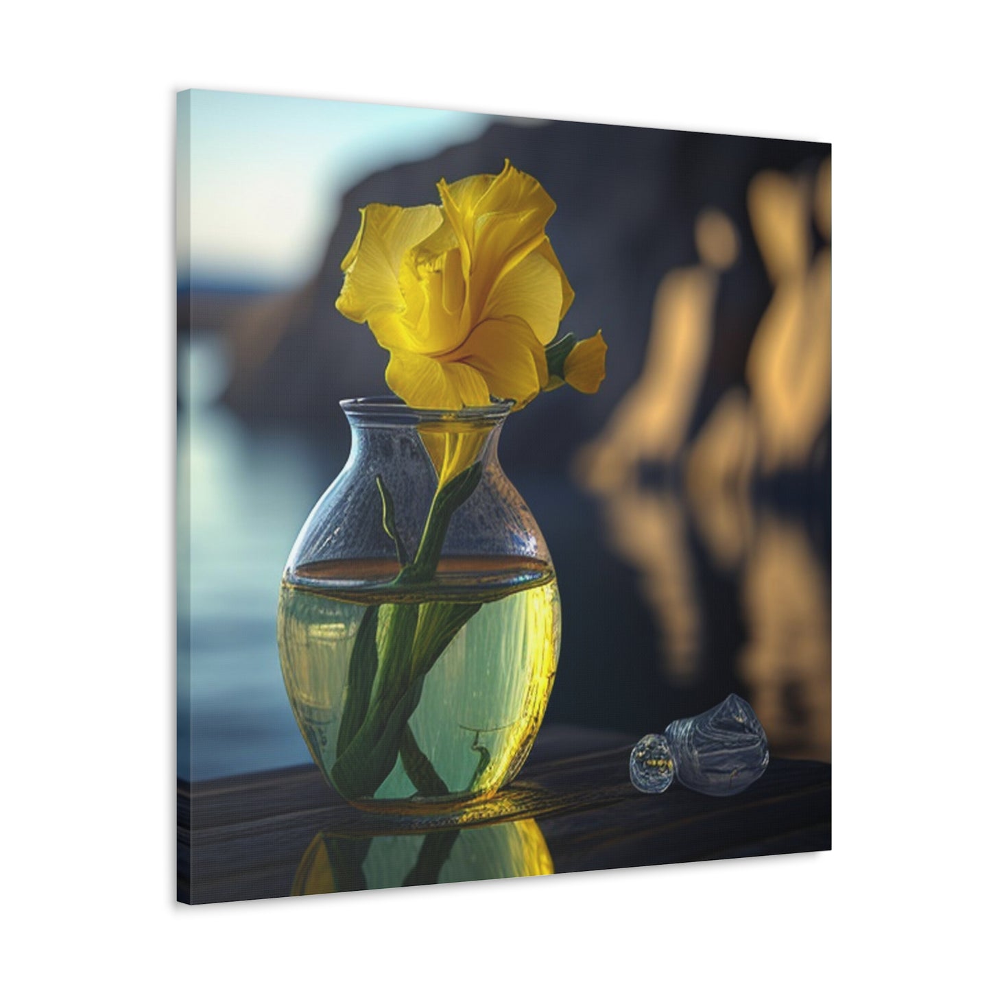Canvas Gallery Wraps Yellow Gladiolus glass 3