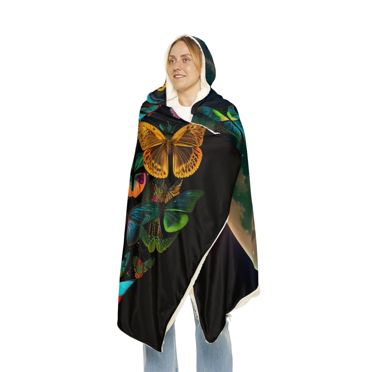 Snuggle Hooded Blanket Moon Butterfly 2