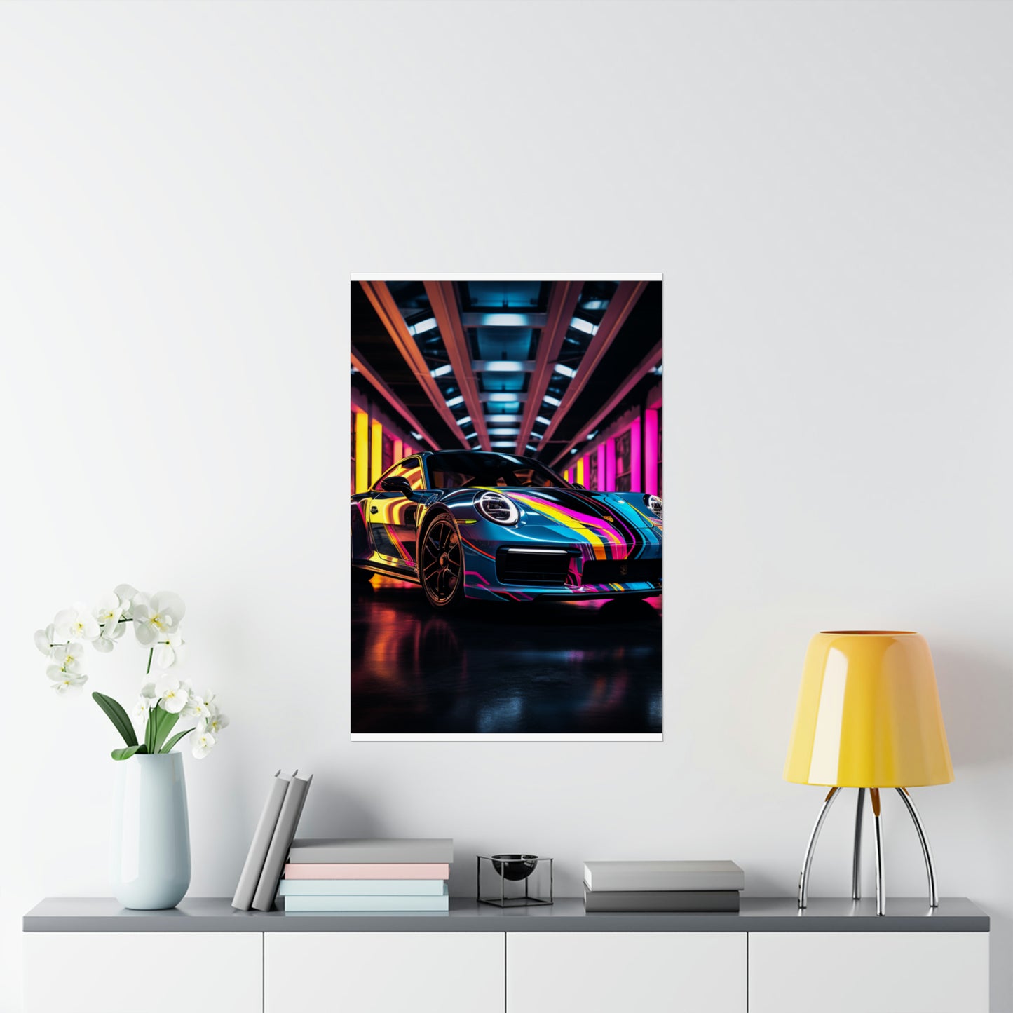 Premium Matte Vertical Posters Macro Porsche 1