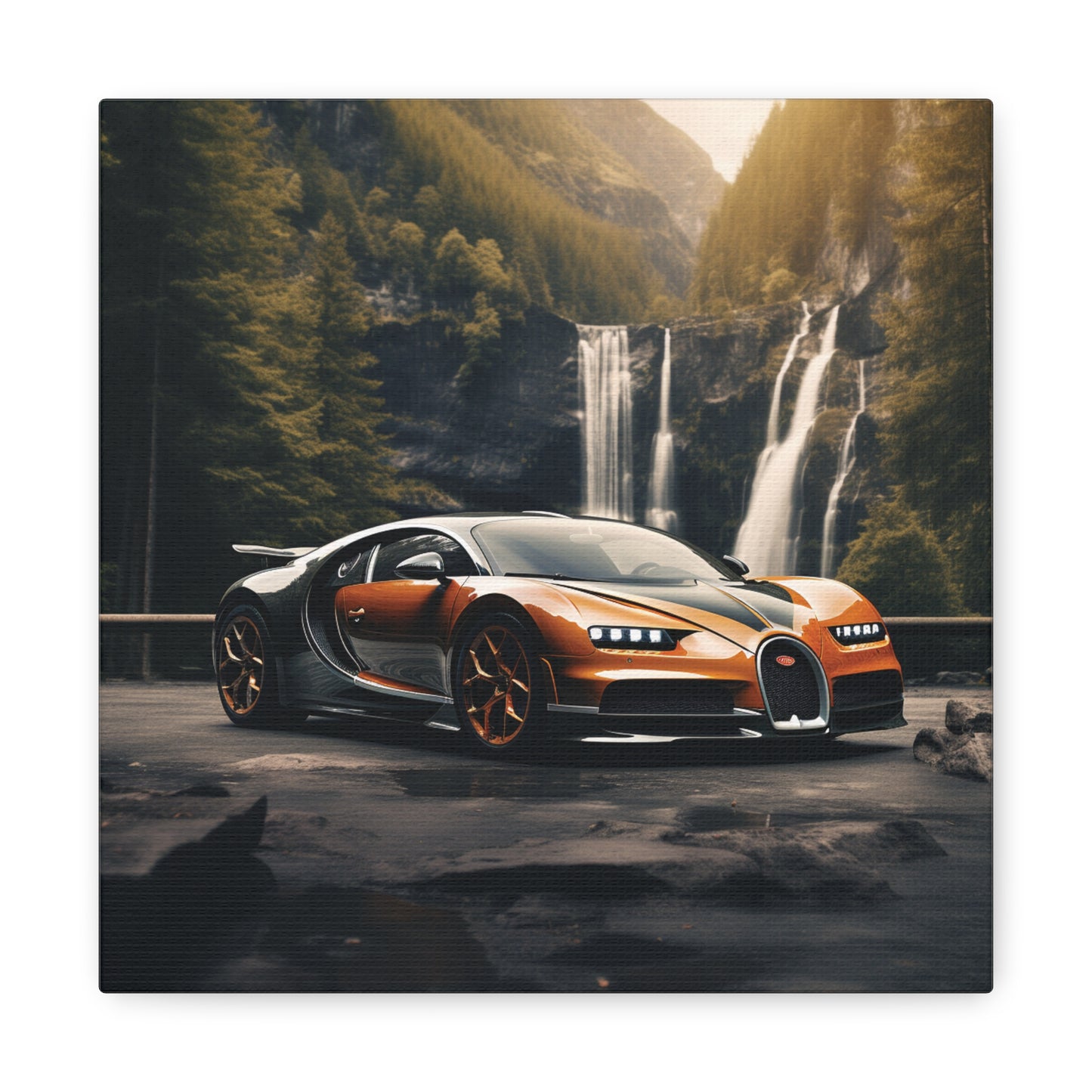 Canvas Gallery Wraps Bugatti Waterfall 3