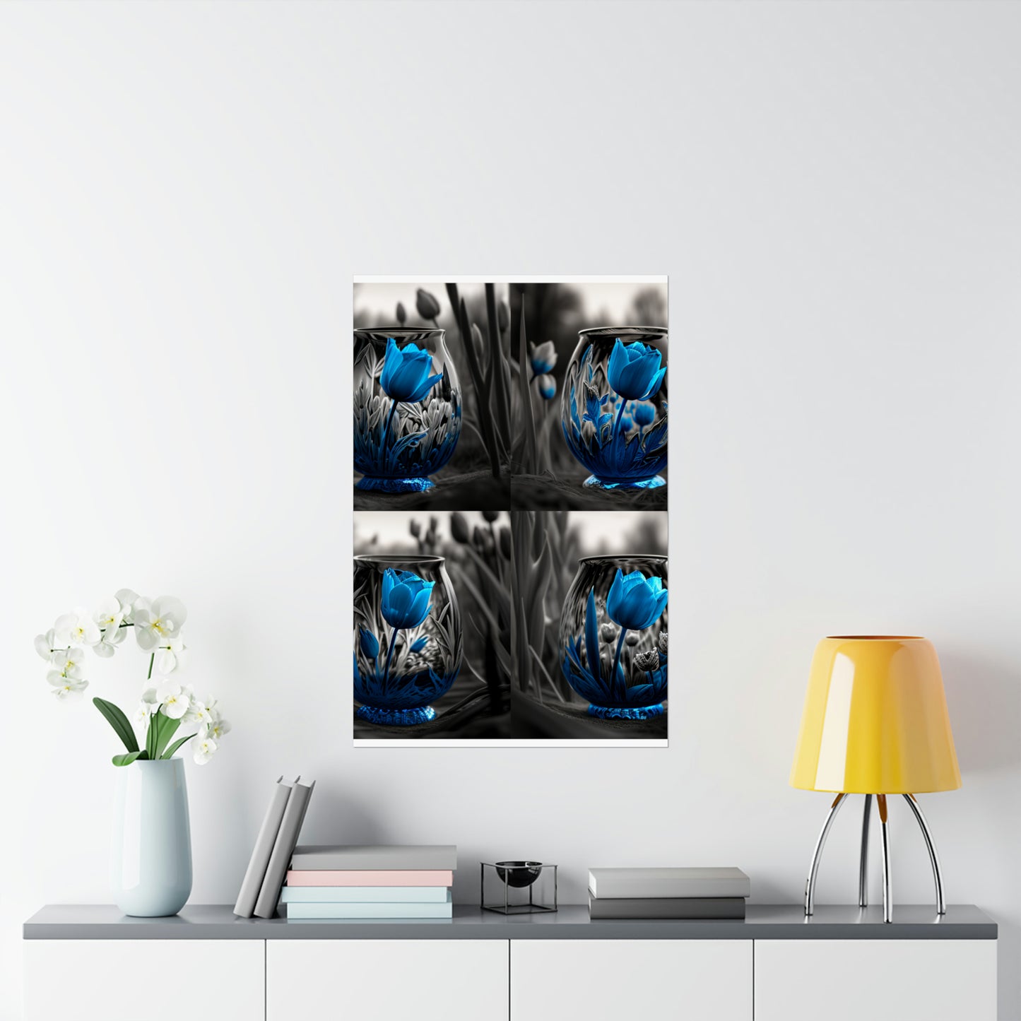 Premium Matte Vertical Posters Tulip Blue 5