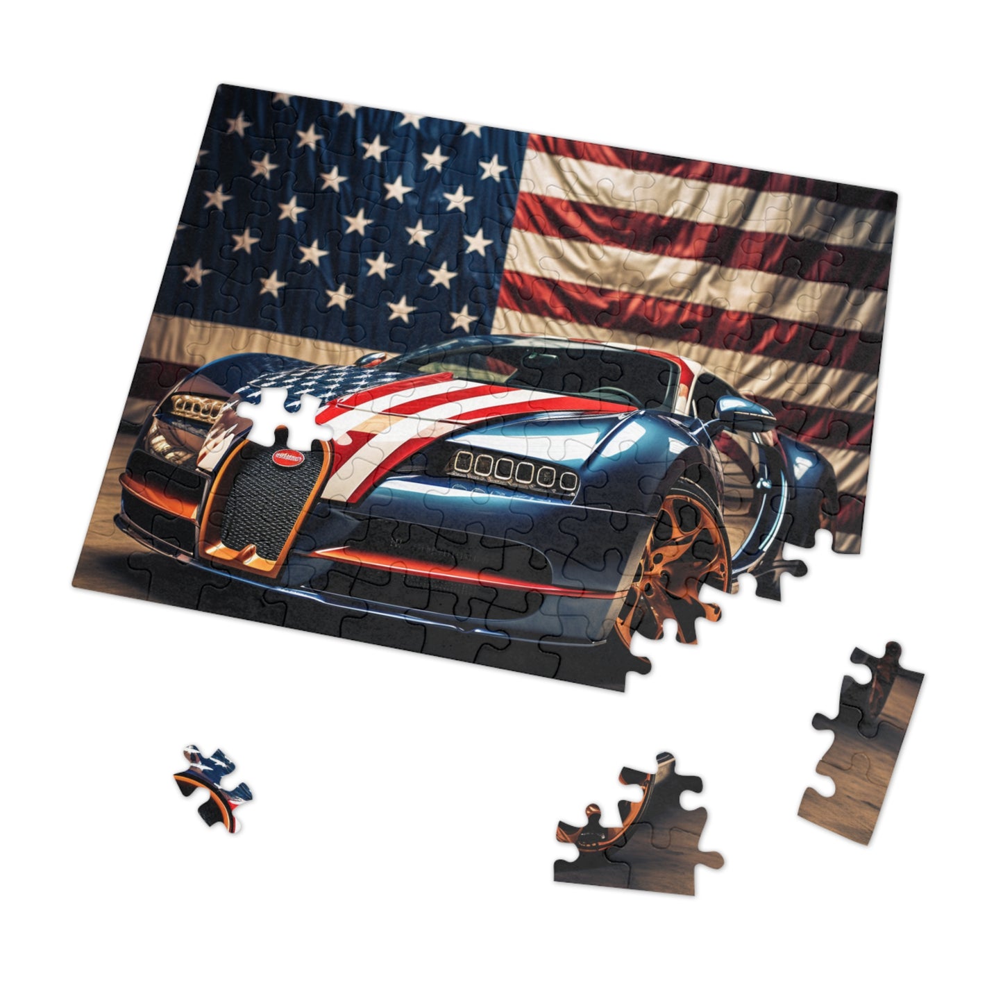 Jigsaw Puzzle (30, 110, 252, 500,1000-Piece) Bugatti Flag American 4
