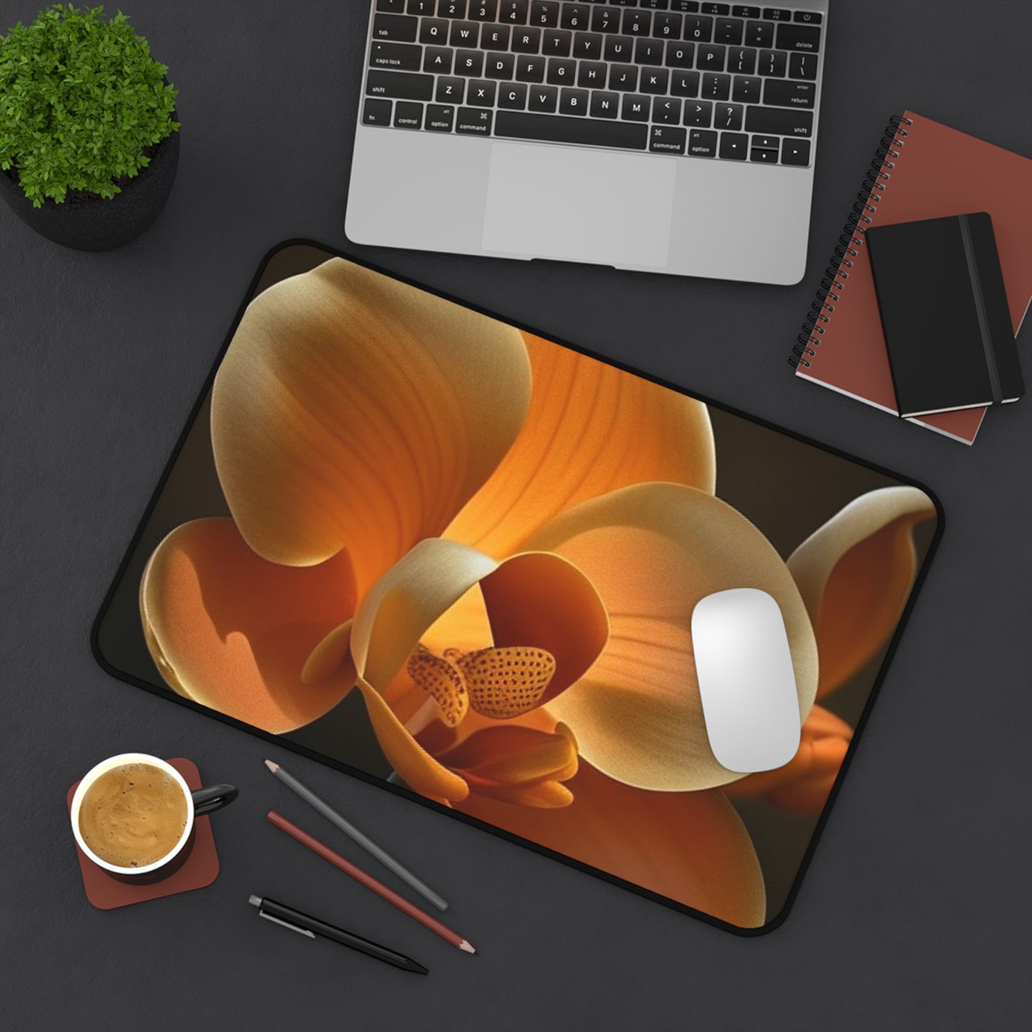 Desk Mat Orange Orchid 4