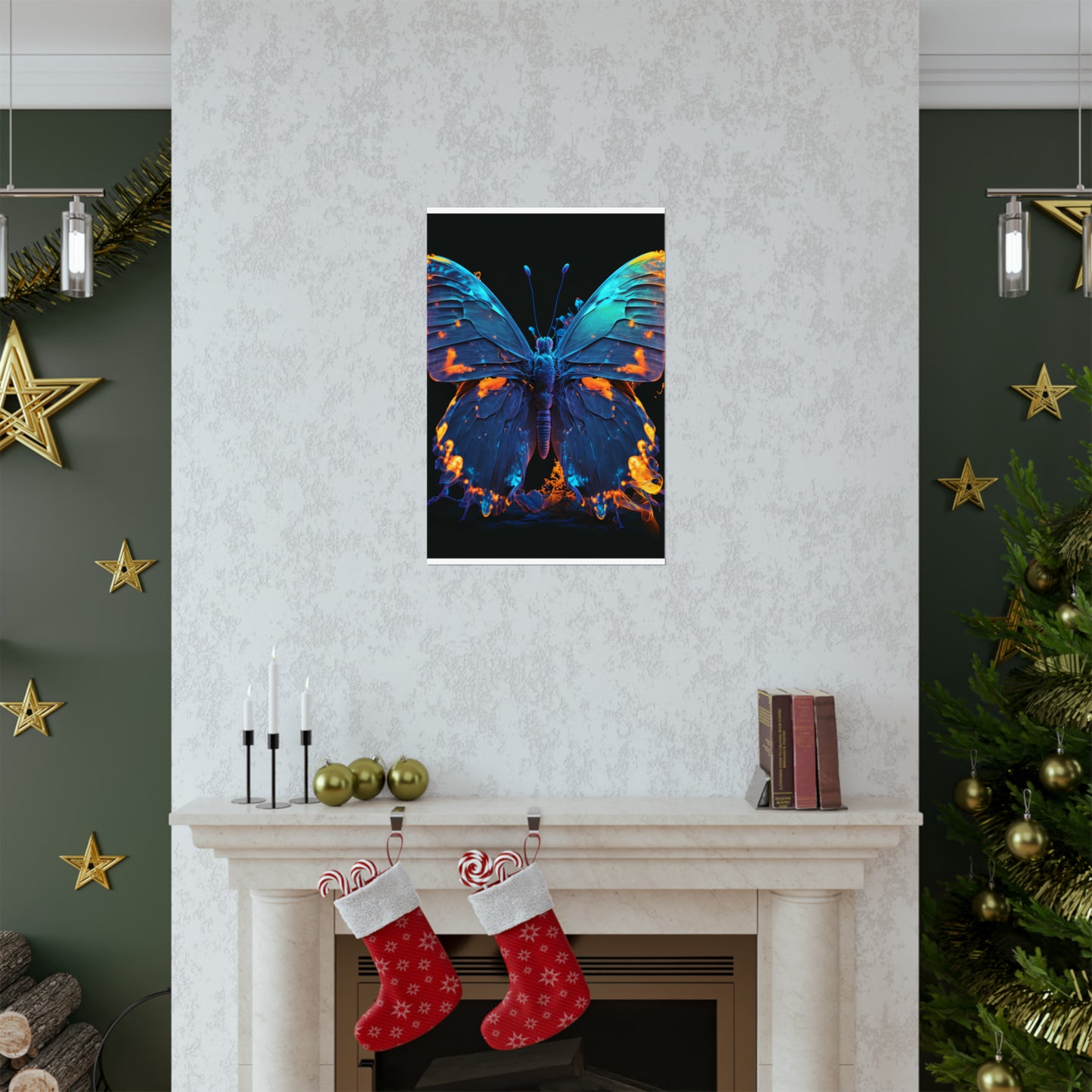 Premium Matte Vertical Posters Thermal Butterfly 3