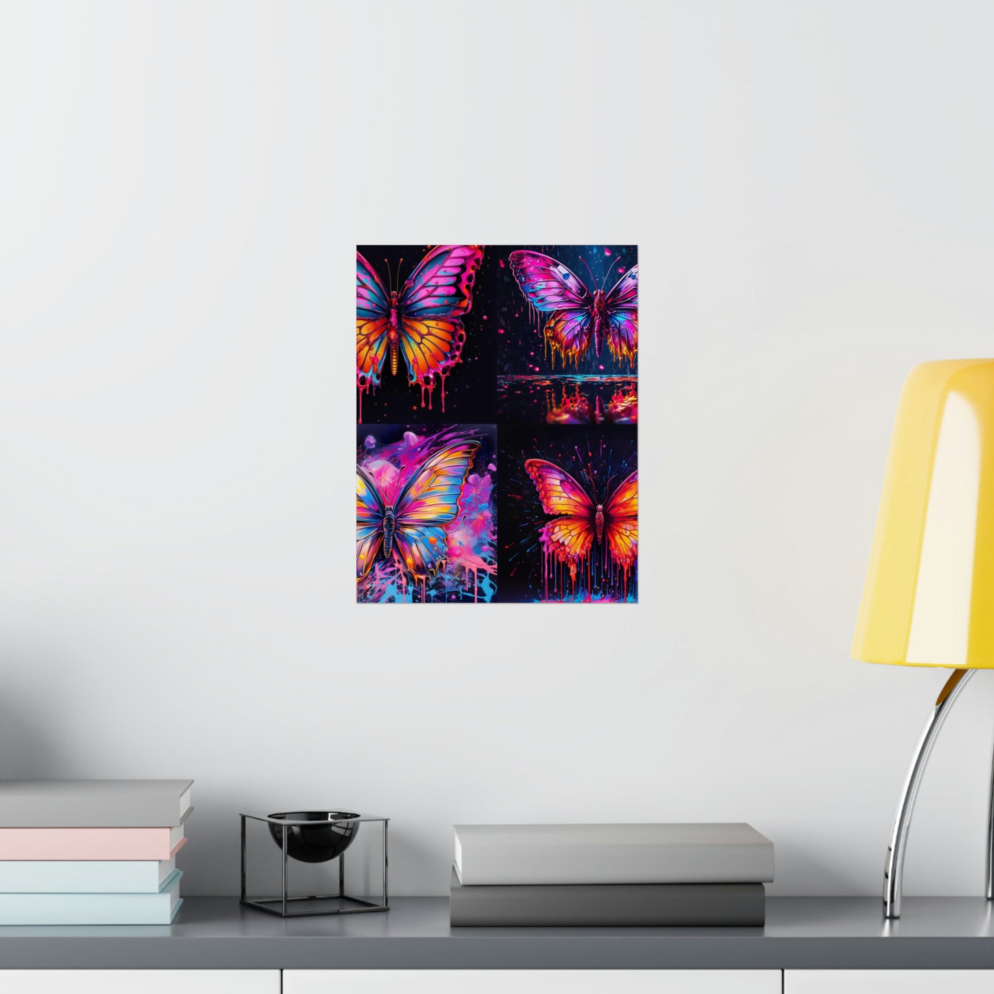 Premium Matte Vertical Posters Pink Butterfly Flair 5