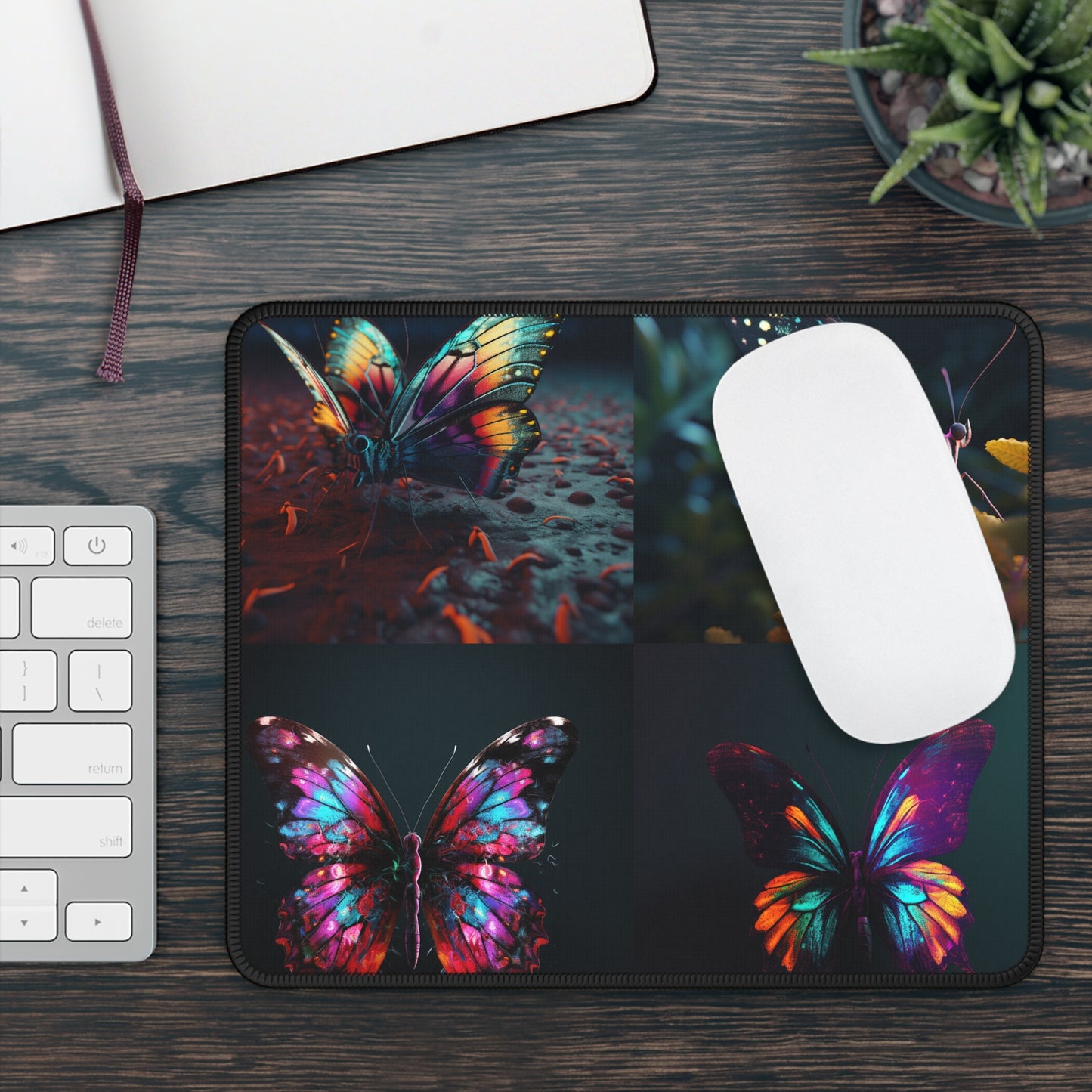 Gaming Mouse Pad  Hyper Colorful Butterfly Macro 5