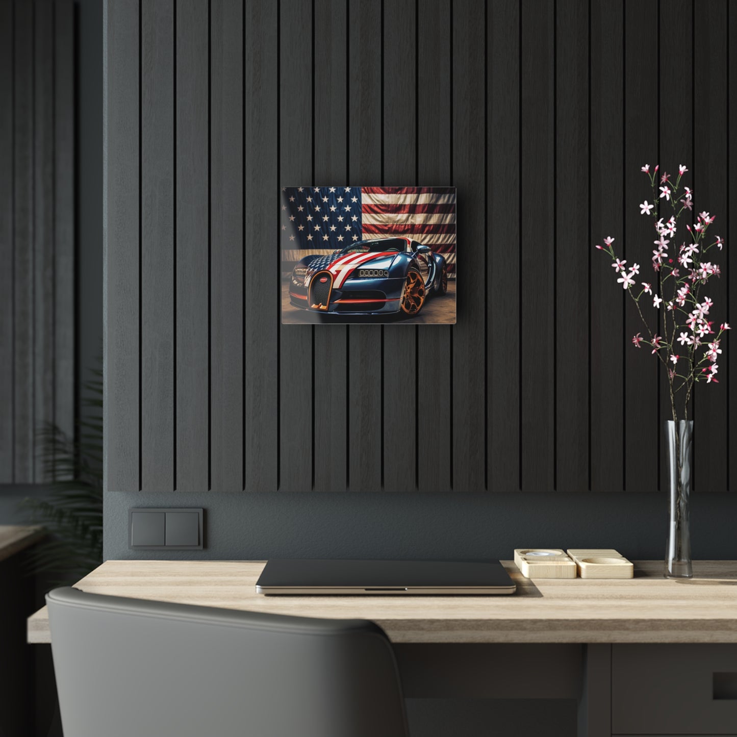 Acrylic Prints Bugatti Flag American 4