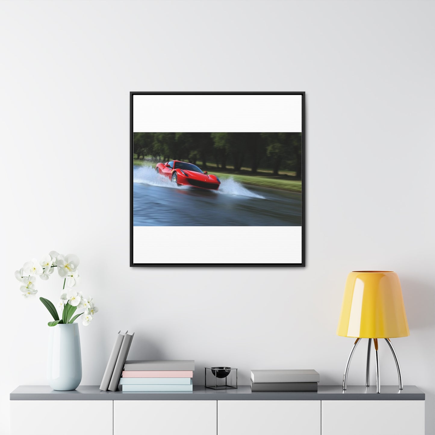 Gallery Canvas Wraps, Square Frame Water Ferrari Splash 3