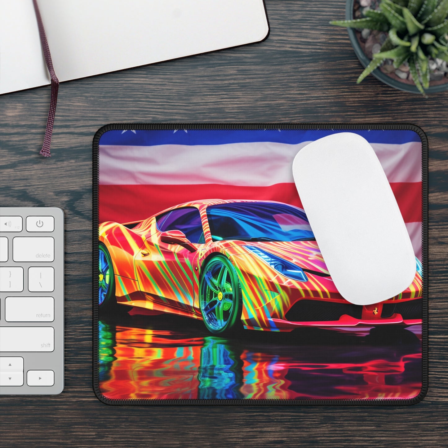 Gaming Mouse Pad  Hyper Colorfull Ferrari 4