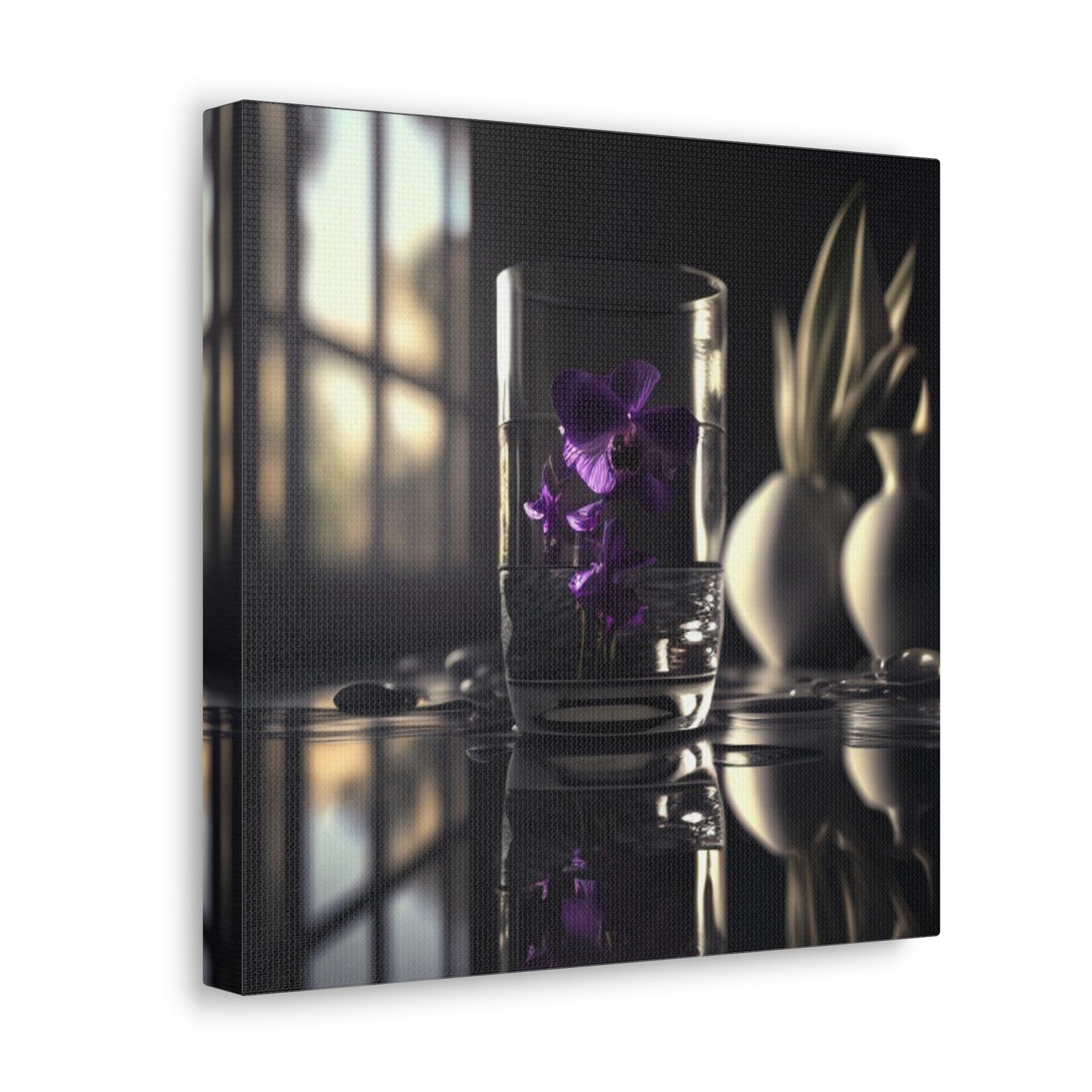 Canvas Gallery Wraps Purple Orchid Glass vase 4