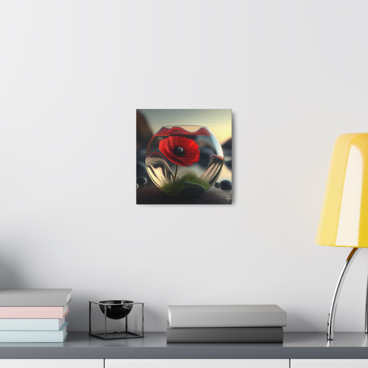 Canvas Gallery Wraps Red Anemone in a Vase 3