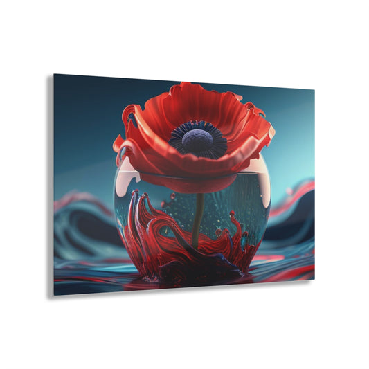 Acrylic Prints Red Anemone in a Vase 2