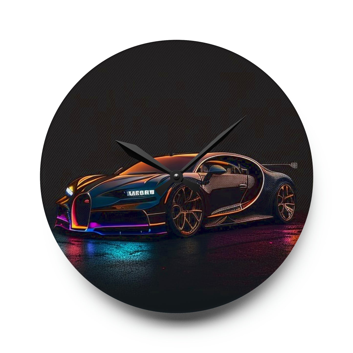 Acrylic Wall Clock Bugatti Chiron Super 4