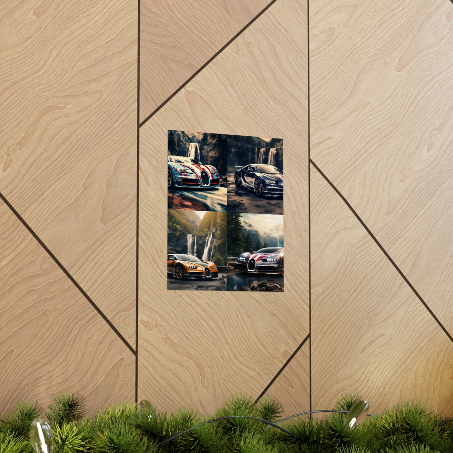 Premium Matte Vertical Posters Bugatti Waterfall 5