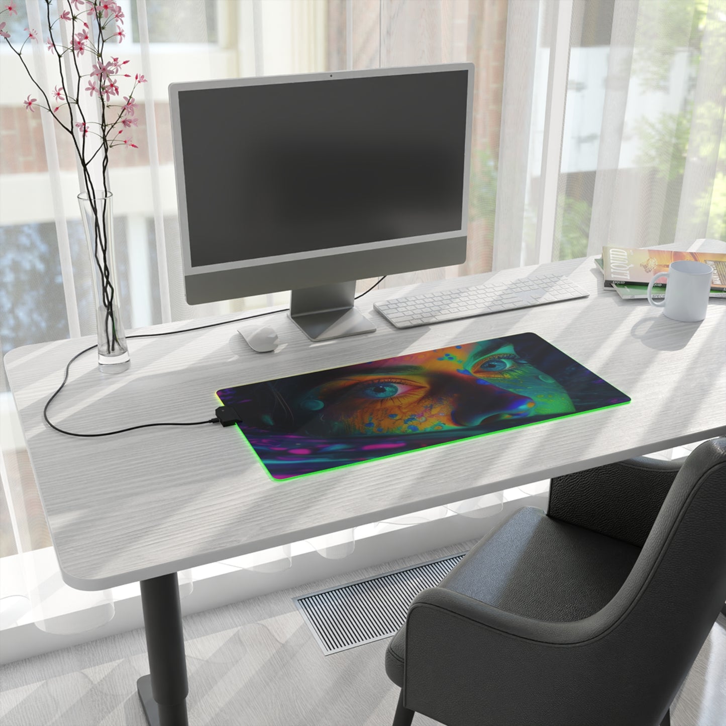 LED Gaming Mouse Pad Florescent Glow 3