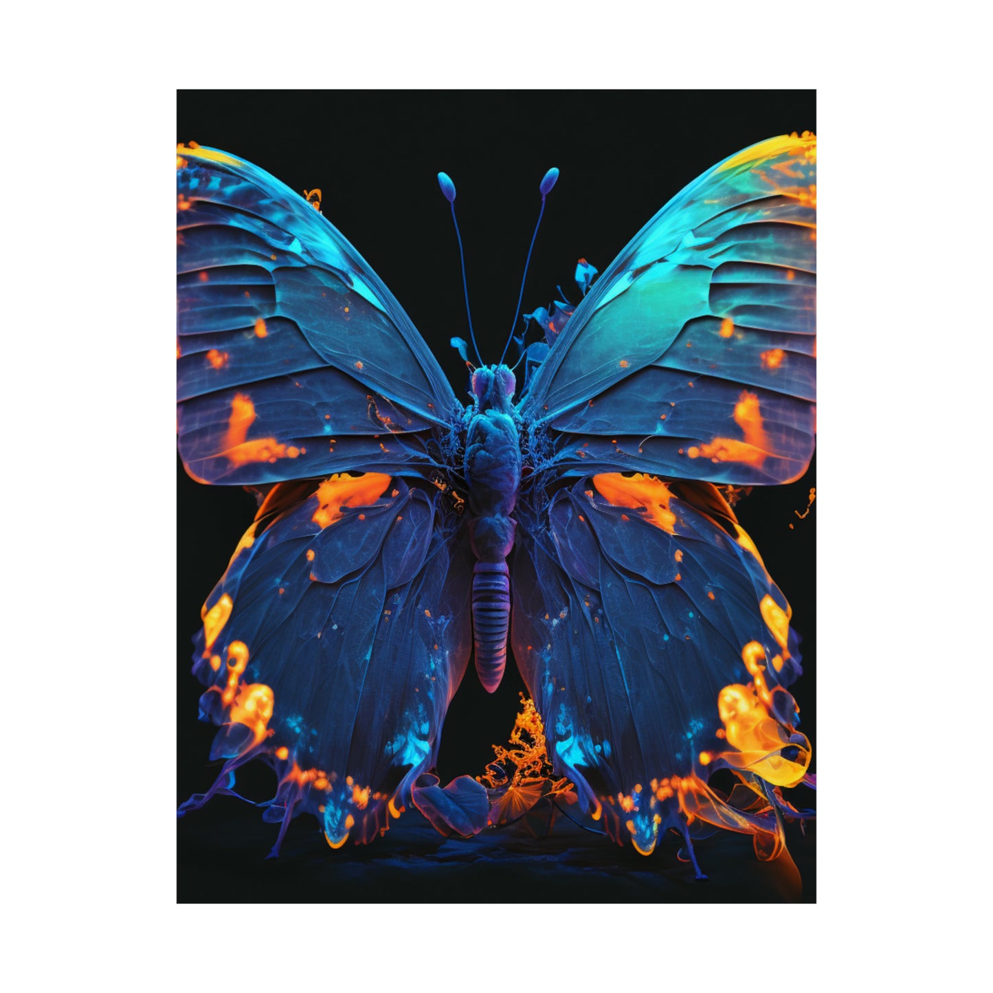 Premium Matte Vertical Posters Thermal Butterfly 3