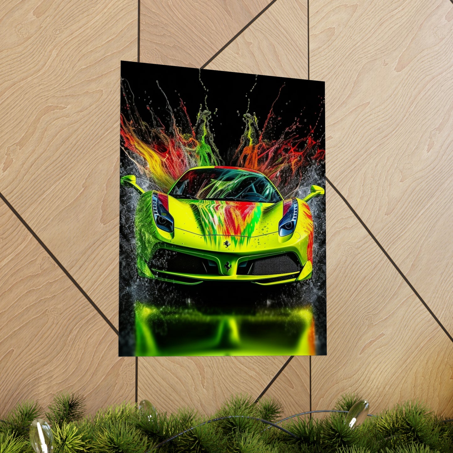 Premium Matte Vertical Posters Farrari Water 1