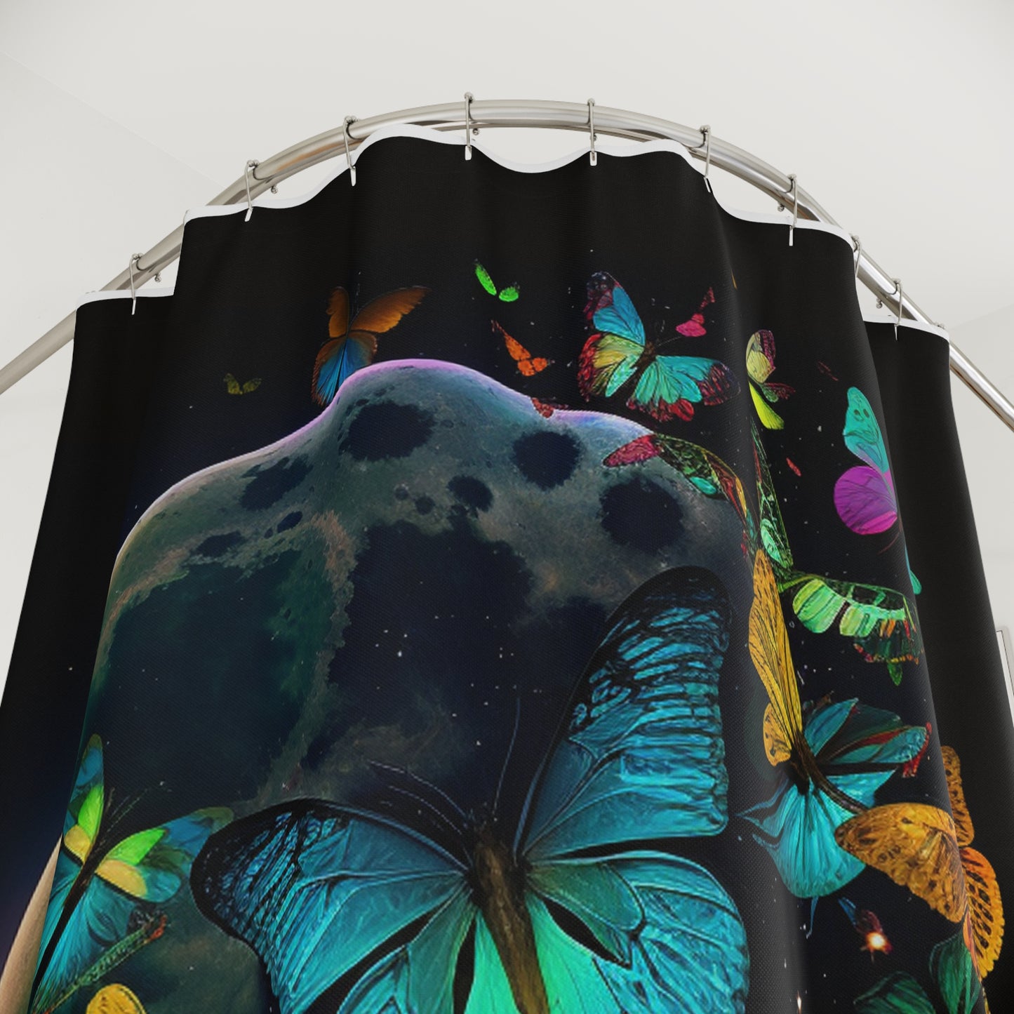 Polyester Shower Curtain Moon Butterfly 2