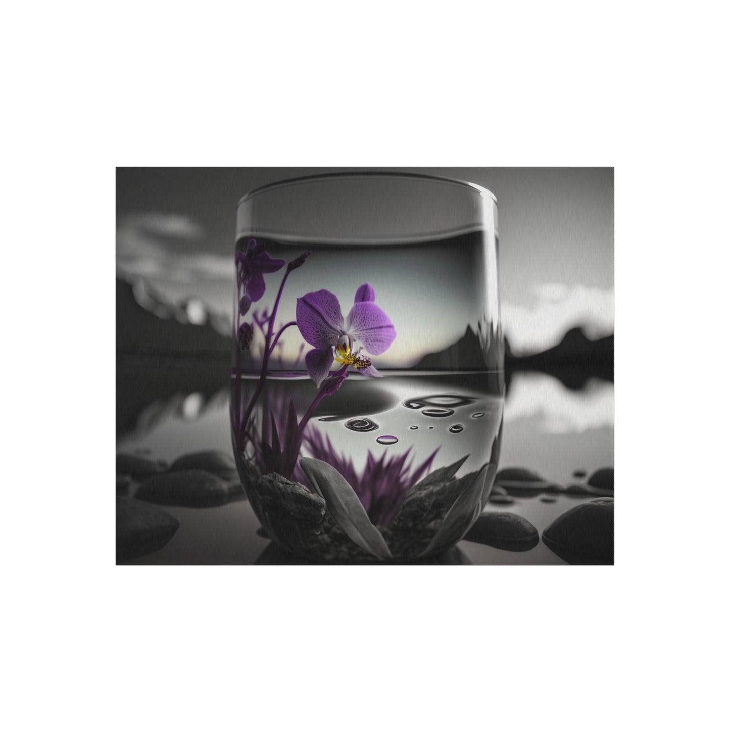 Outdoor Rug  Purple Orchid Glass vase 2