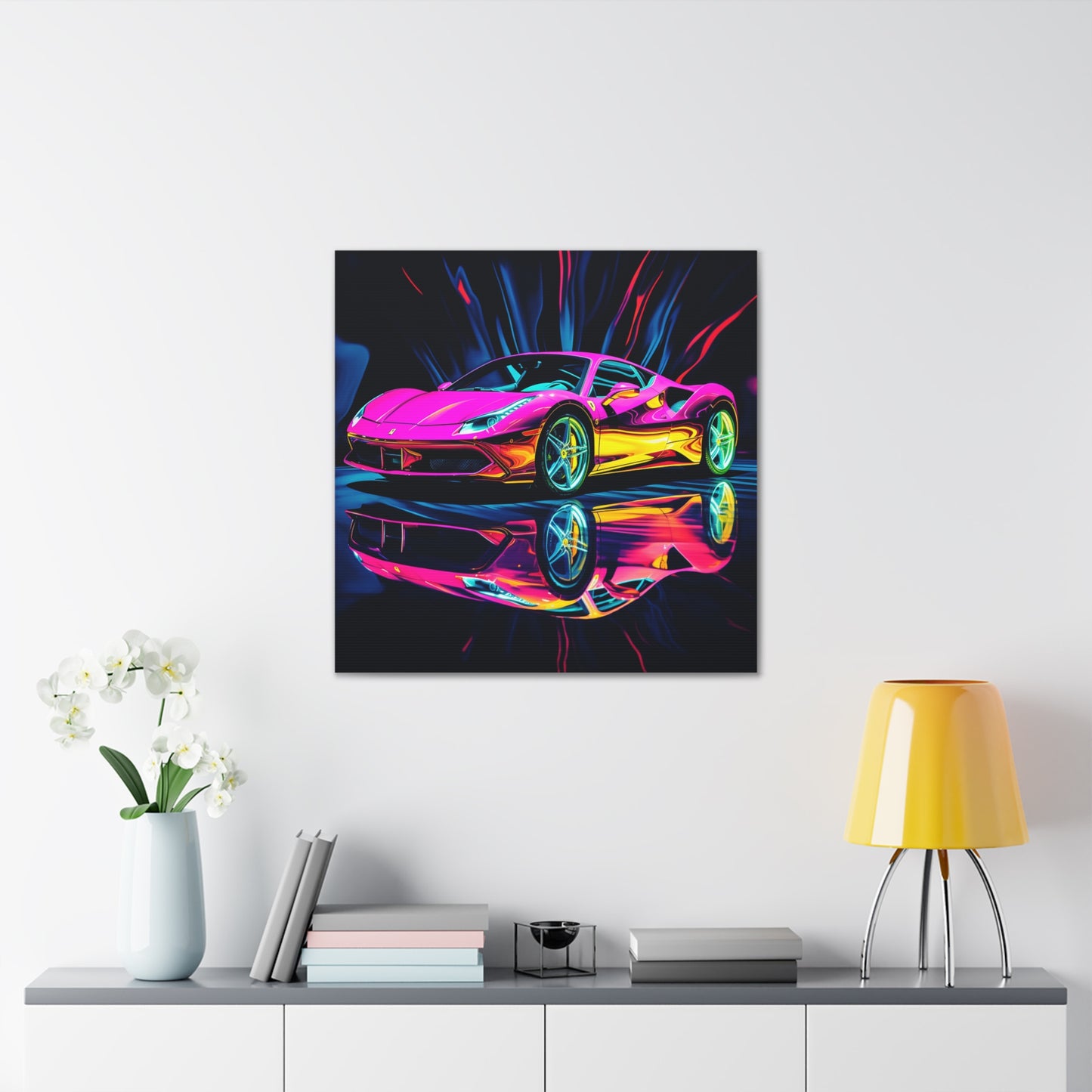 Canvas Gallery Wraps Pink Macro Ferrari 3