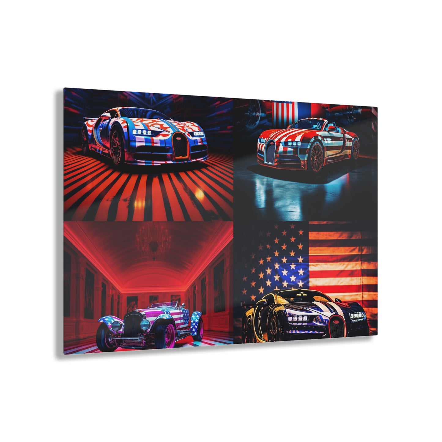 Acrylic Prints Macro Bugatti American Flag 5