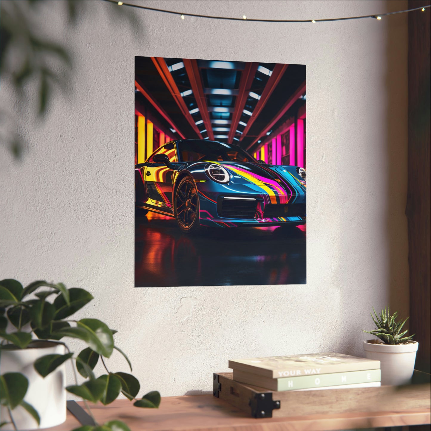 Premium Matte Vertical Posters Macro Porsche 1