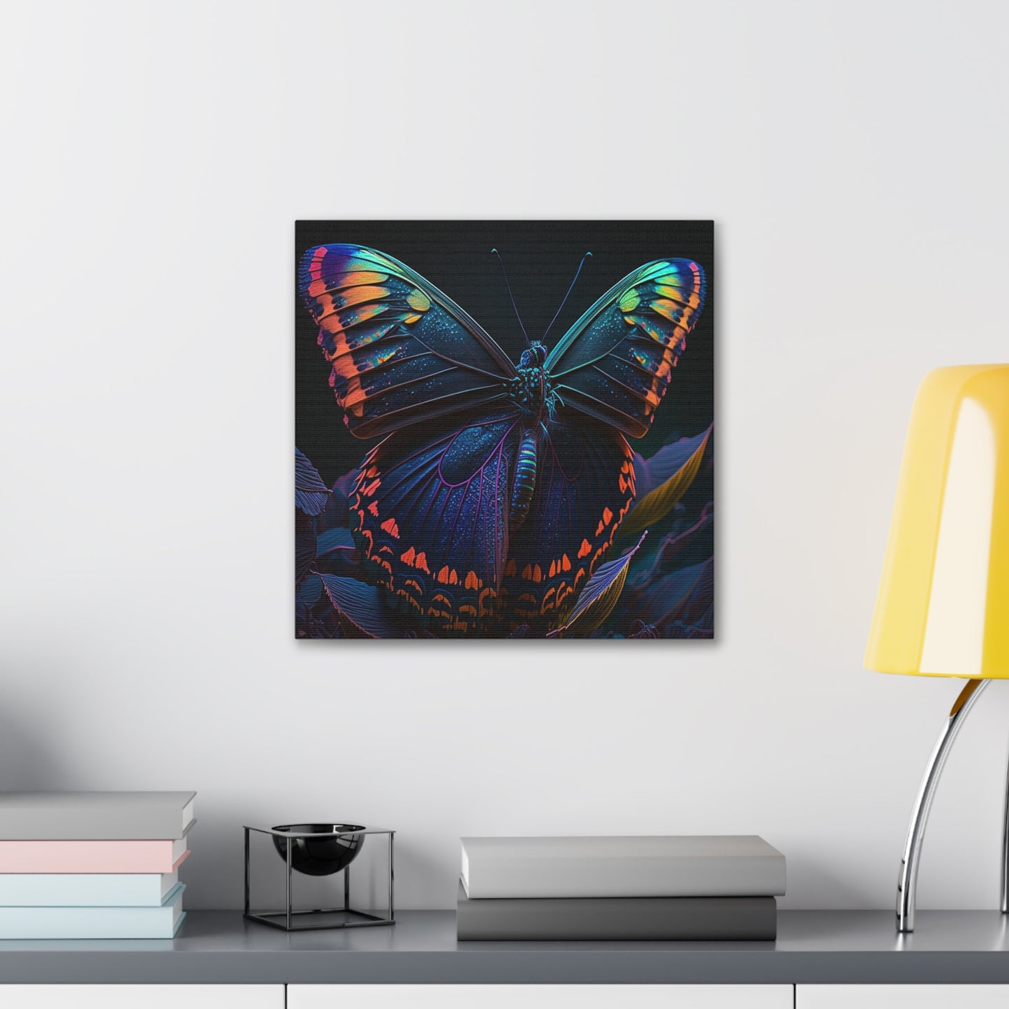 Canvas Gallery Wraps Hue Neon Butterfly 3