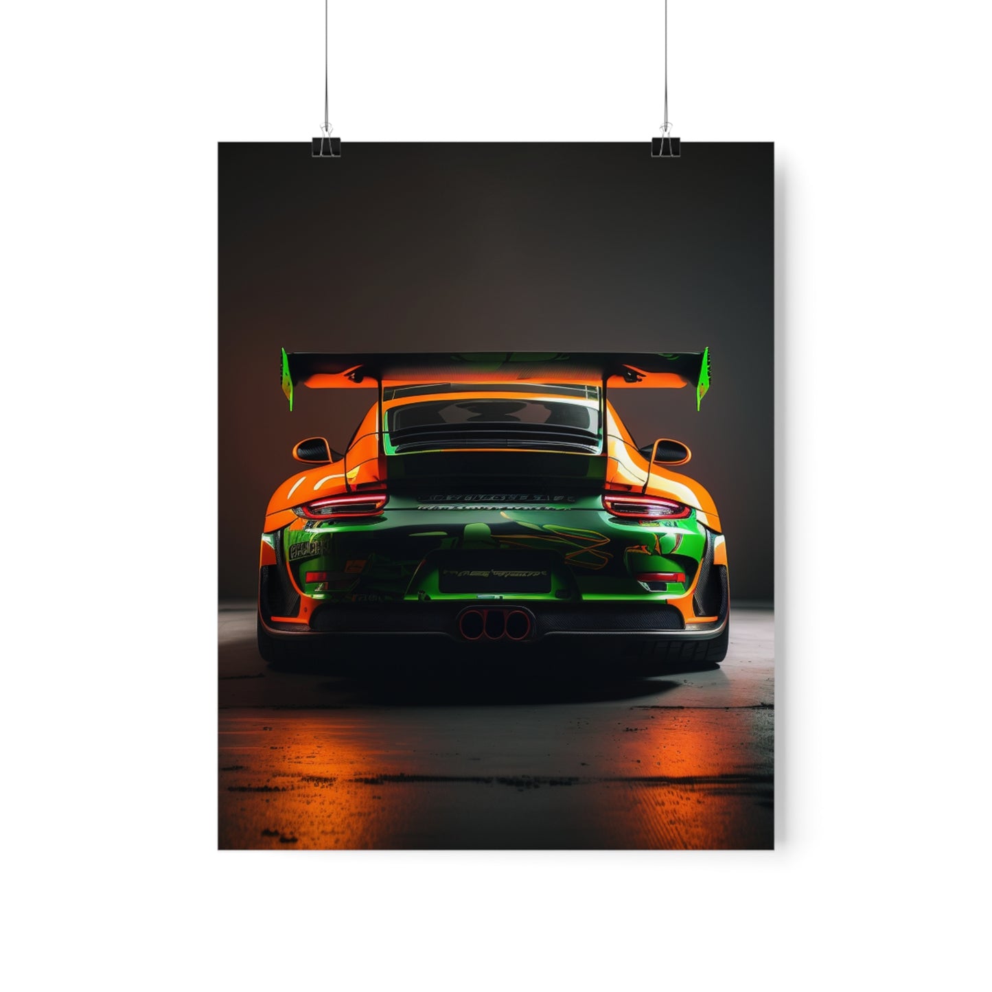 Premium Matte Vertical Posters Porsche Color 3