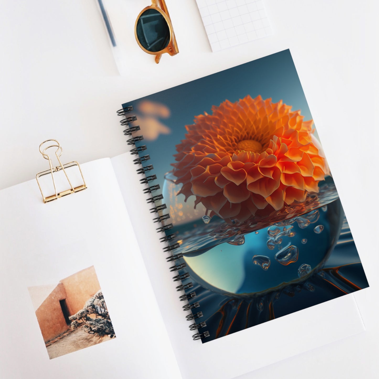Spiral Notebook - Ruled Line Dahlia Orange 4