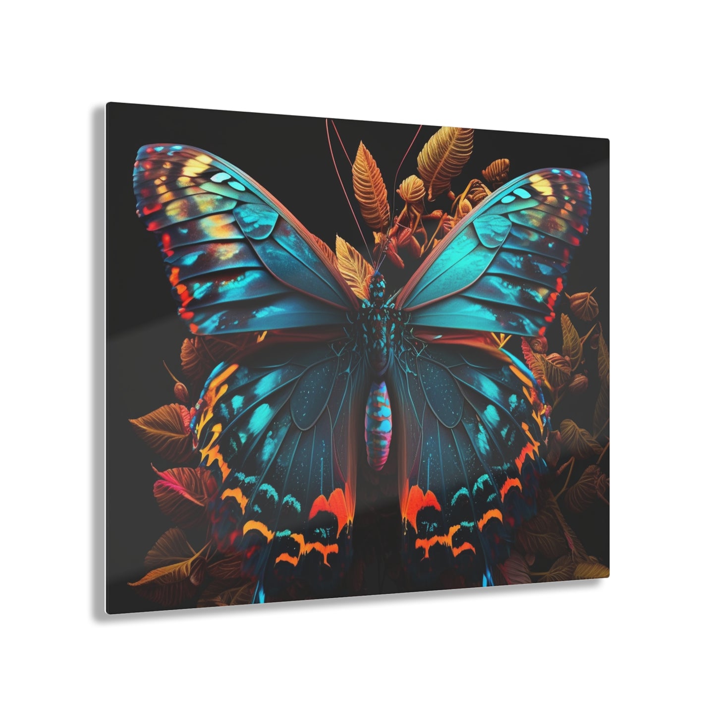 Acrylic Prints Hue Neon Butterfly 1