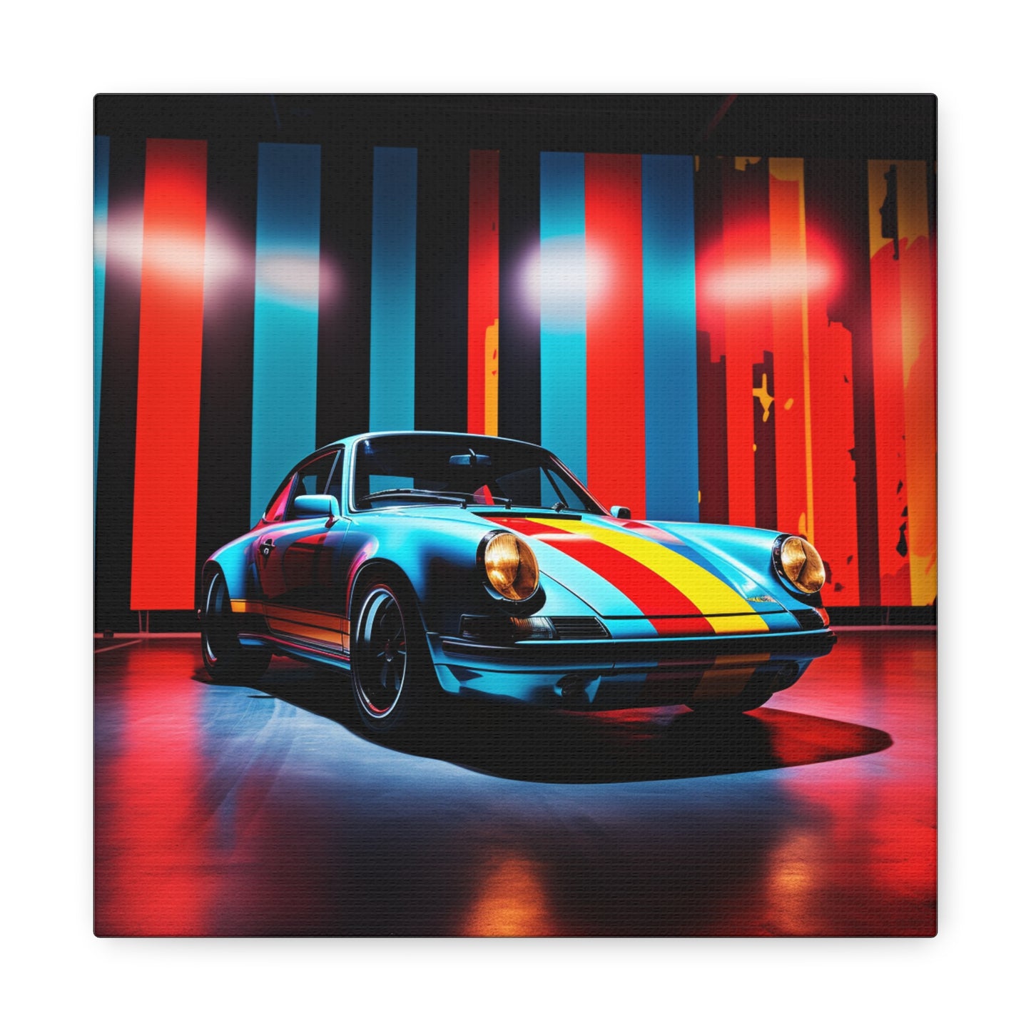 Canvas Gallery Wraps Macro American Flag Porsche 3