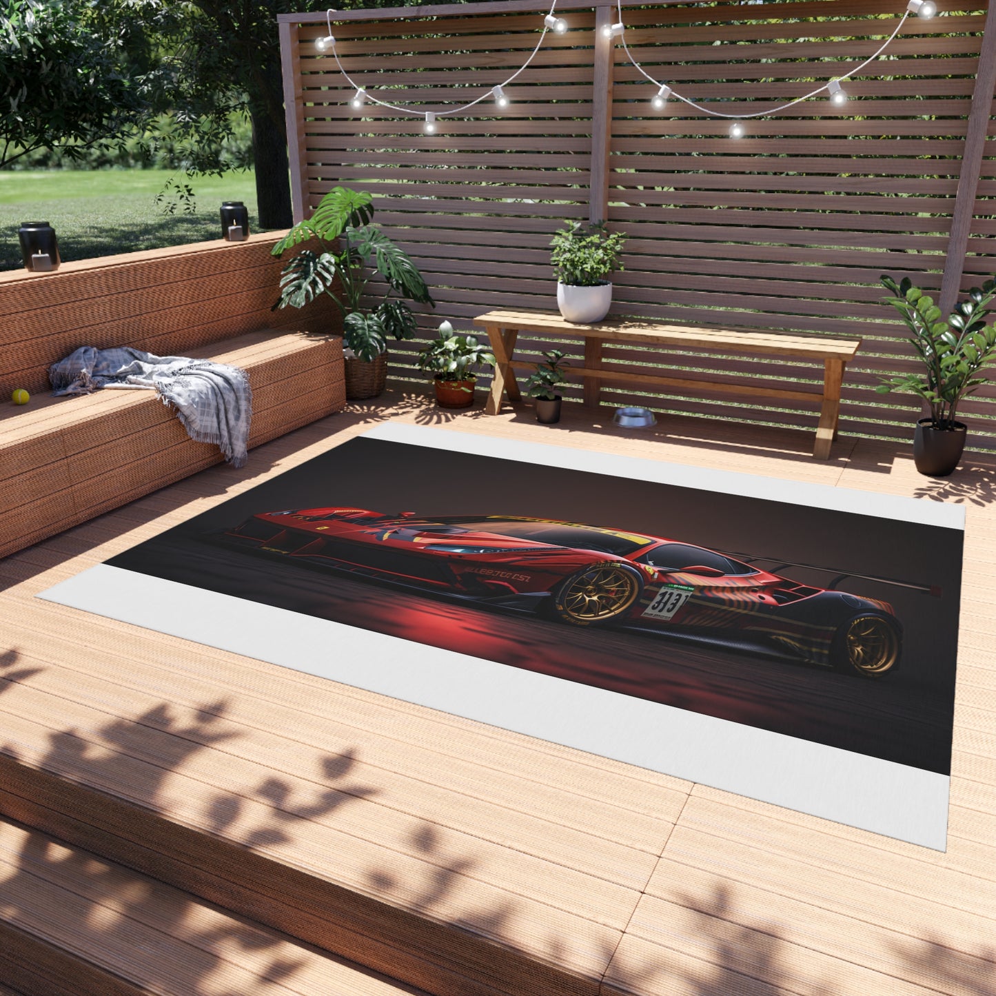 Outdoor Rug  Ferrari Red 1